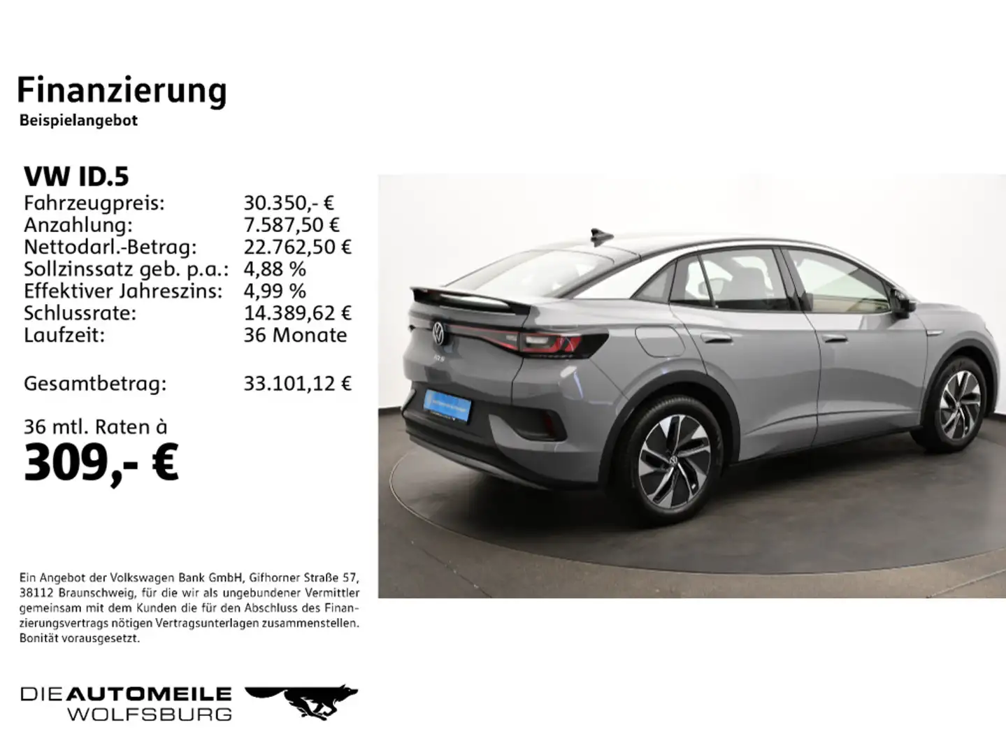 Volkswagen ID.5 Pro LED/ACC Gris - 2