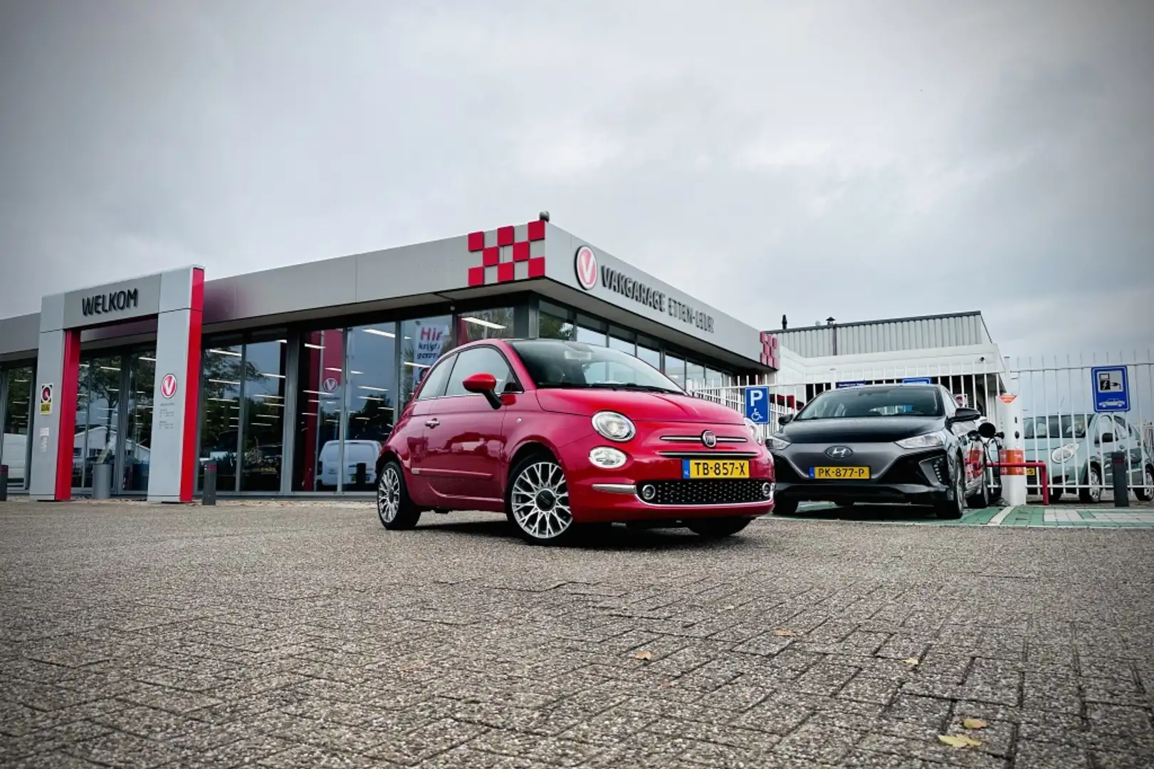 Fiat 500 0.9 Turbo Collezione | SCHUIFDAK | PARKEERSENSOREN Rood - 2