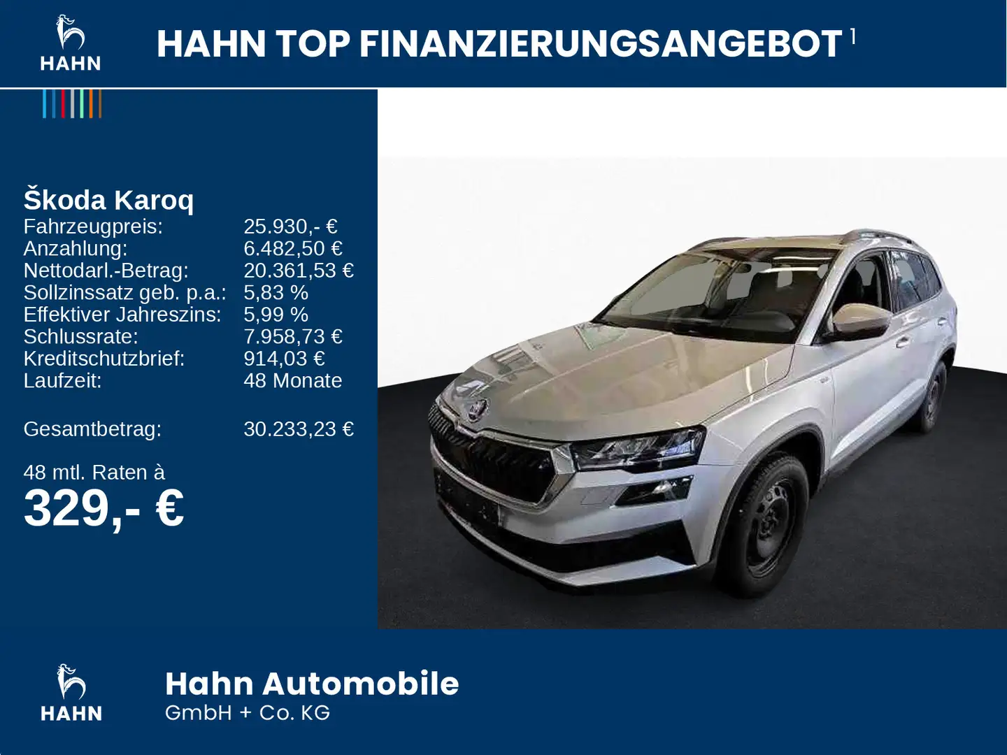 Skoda Karoq 1.5TSI DSG Tour LED APP PDC CAM Virtual Silber - 2