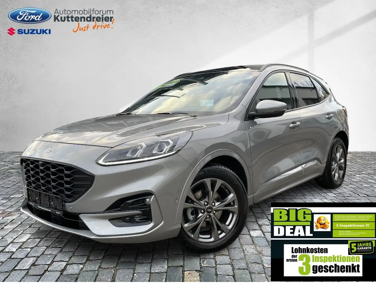Ford Kuga ST-Line X AHK schw. Voll-LED Glasdach Navi Gris - 2