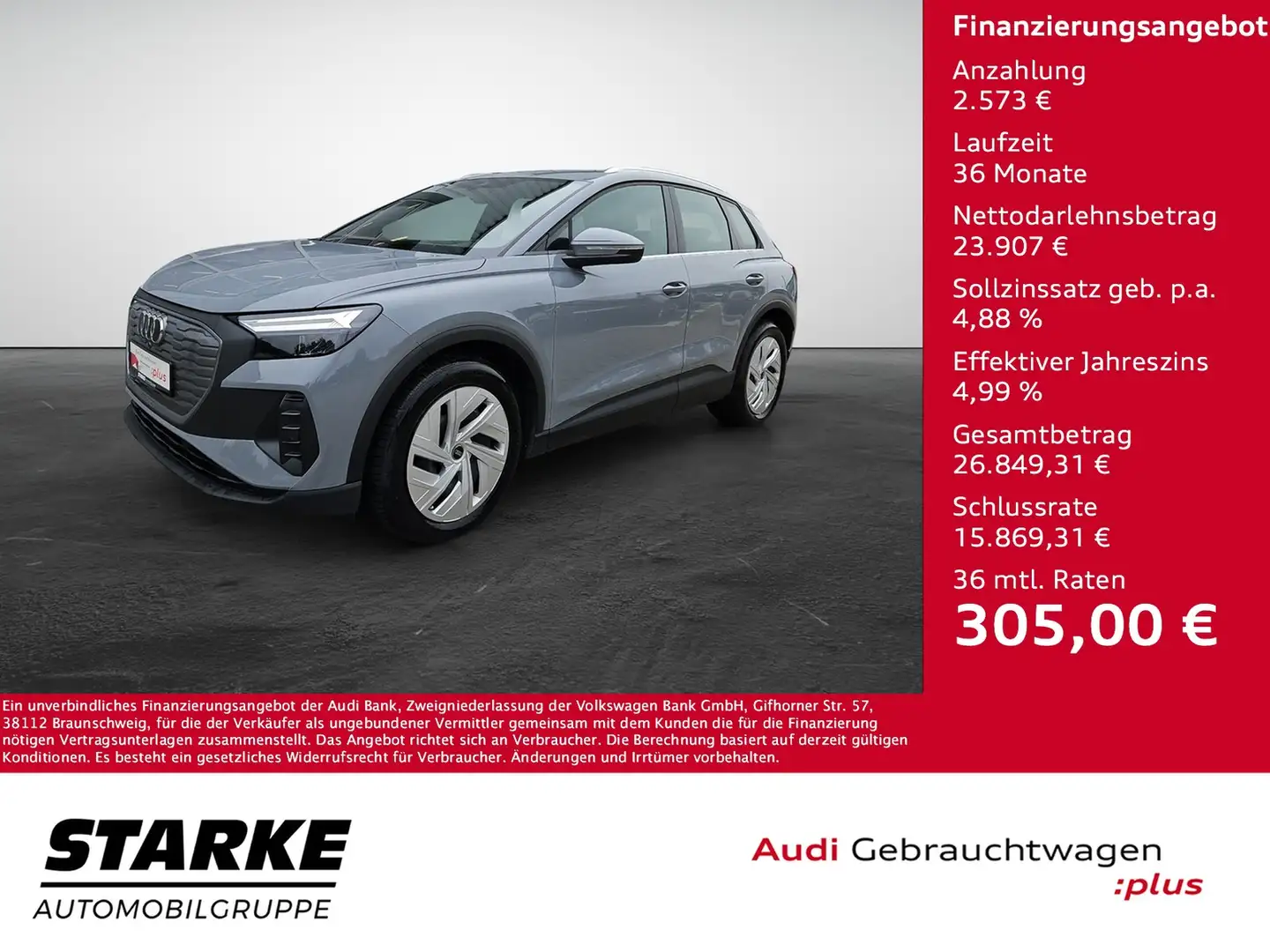 Audi Q4 e-tron 35 Klima-Paket Navi VirtualCP LED Standklimatis... Сірий - 1