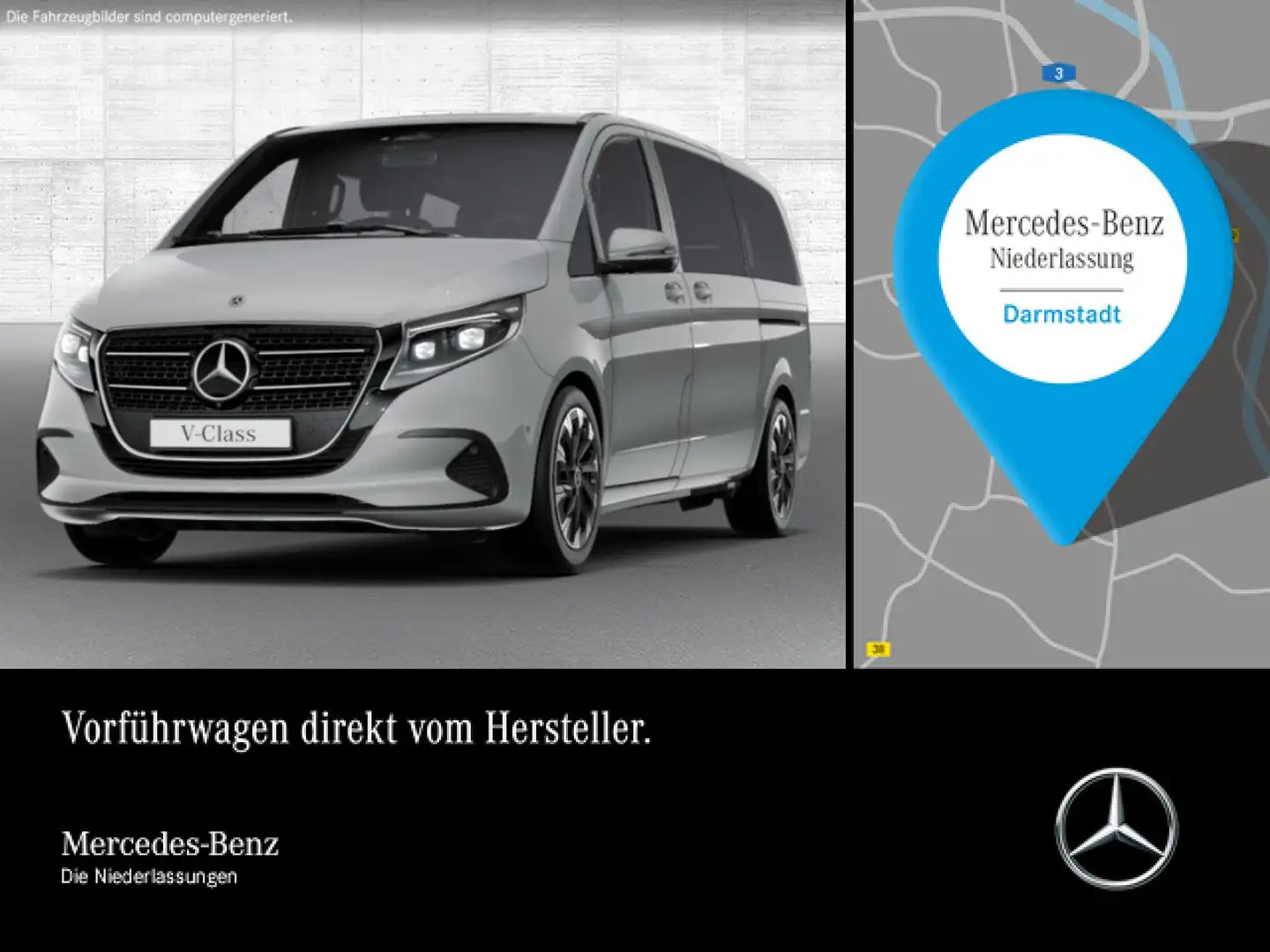 Mercedes-Benz V 300 d STYLE+9G+AHK+StandHZ+Klimaautom.+Navi+DIS Grau - 1