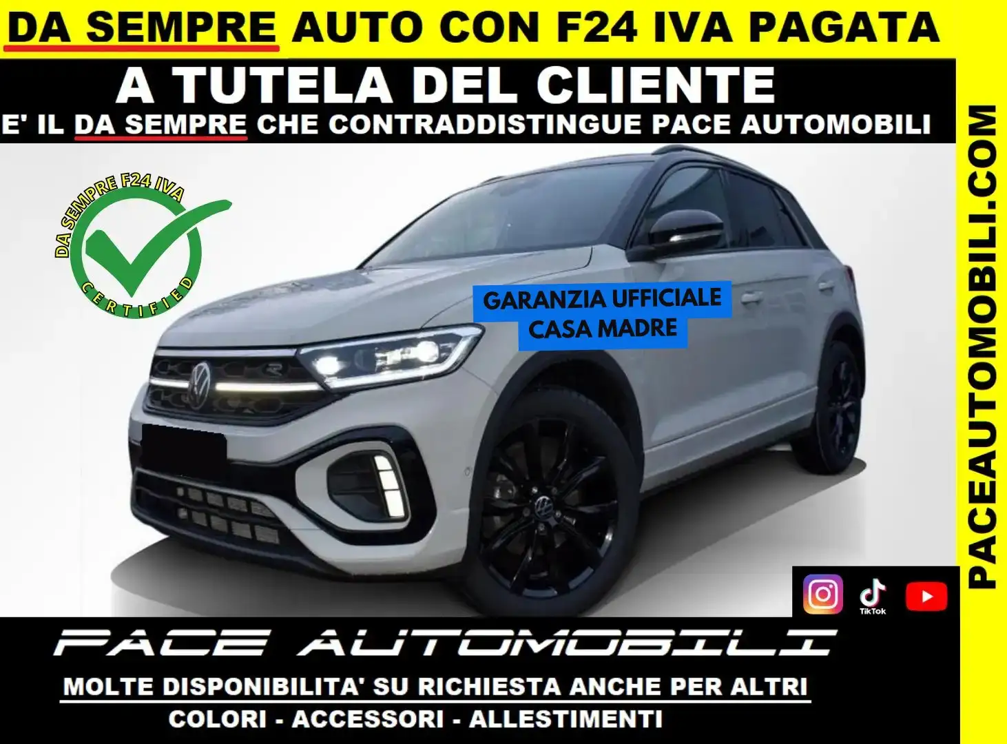 Volkswagen T-Roc TSI R LINE DSG R LINE RLINE BLACK STYLE LED PDC Grigio - 1
