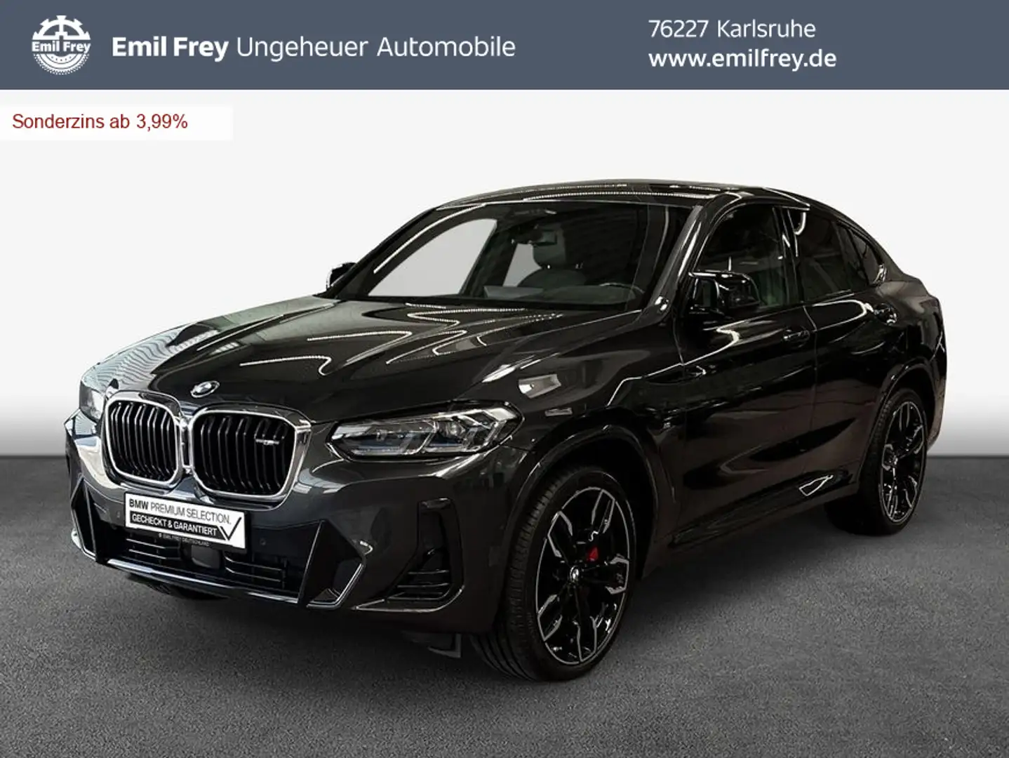 BMW X4 M d, Alarmanlage, AHK, Panoramadach, Standheiz Grijs - 1