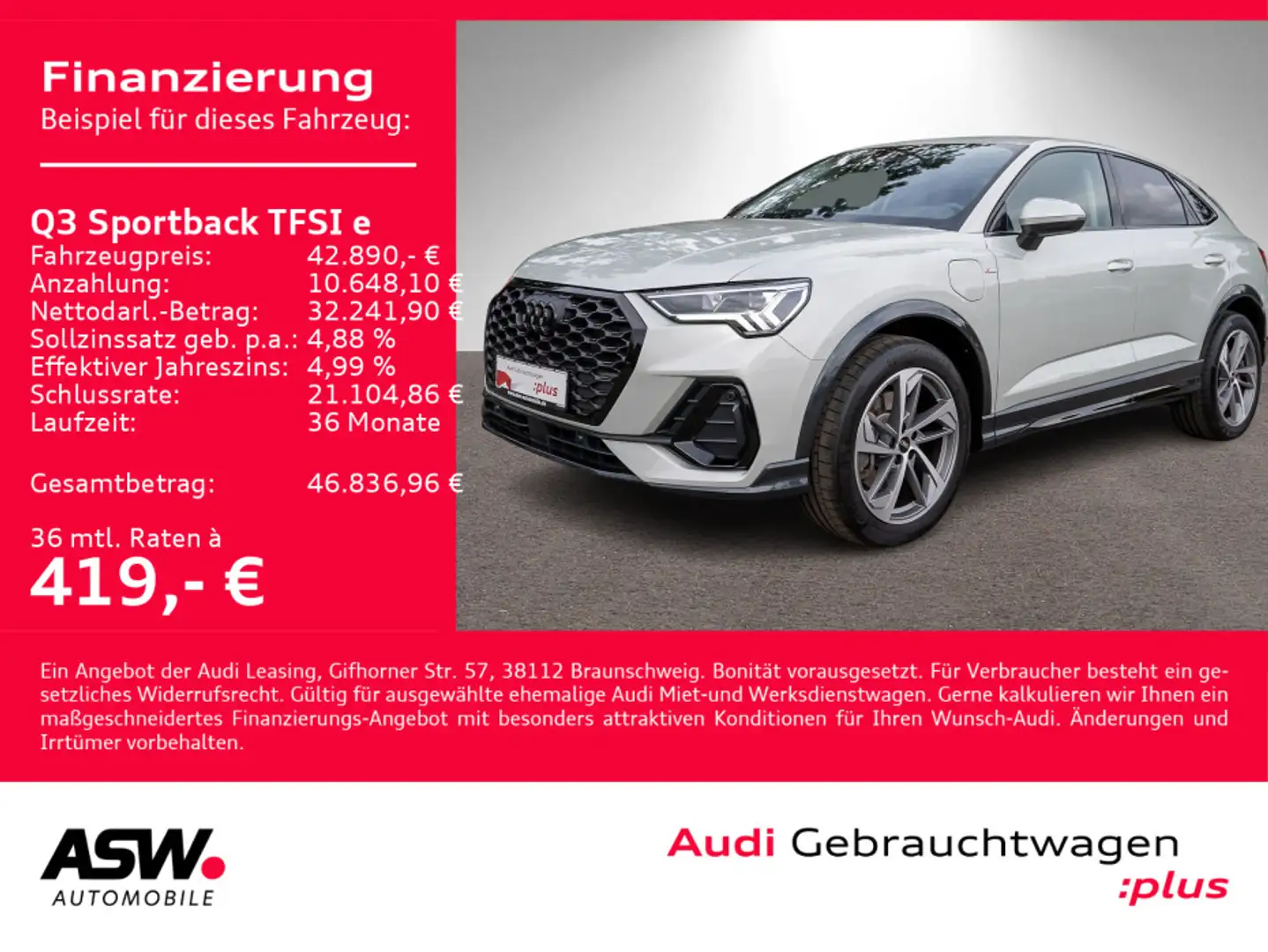 Audi Q3 S line 45 Stron Navi LED AHK Silber - 1