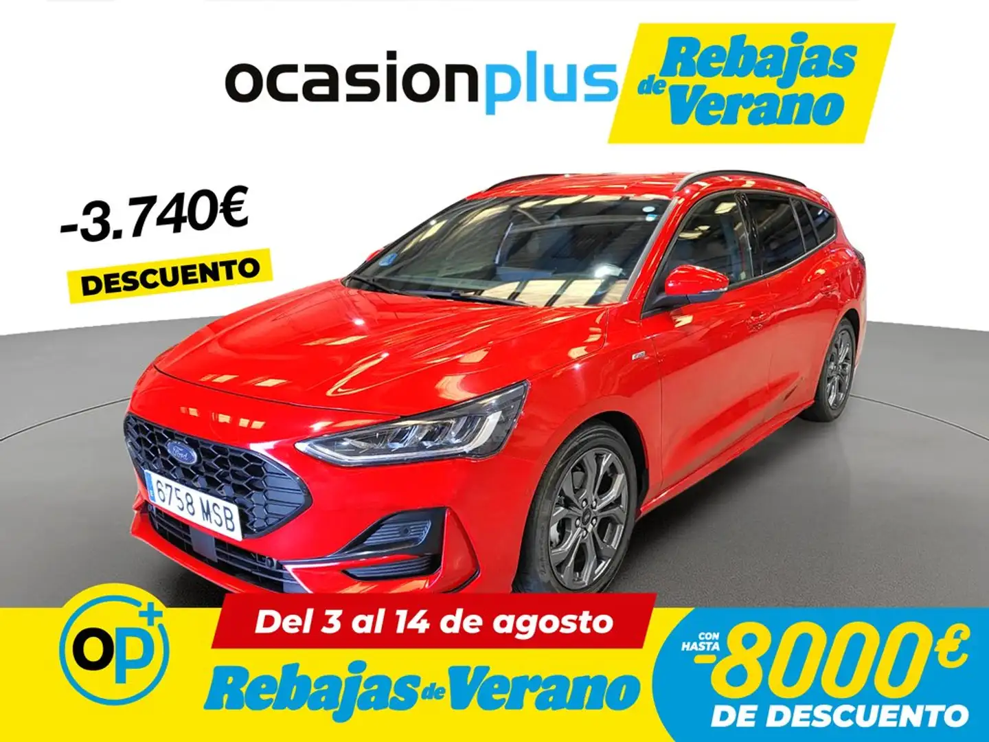 Ford Focus Sportbreak 1.0 Ecoboost MHEV ST-Line 155 Aut. Rojo - 1