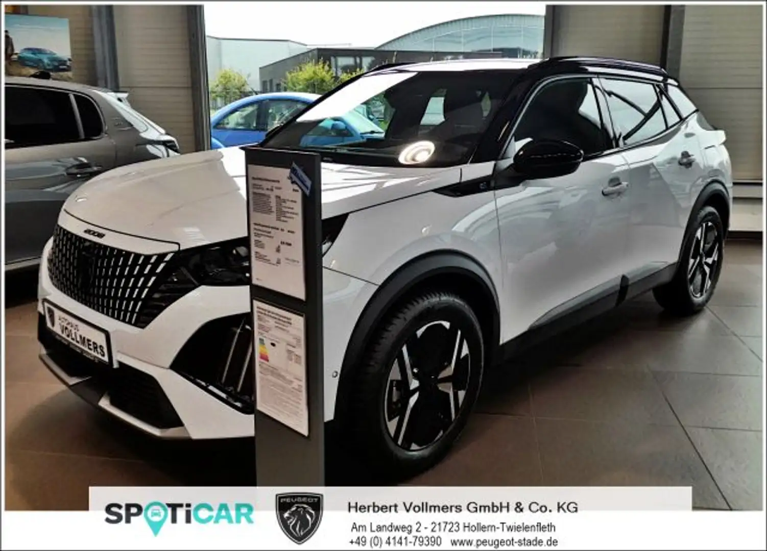 Peugeot 2008 Elektro 156 GT 11 kW, 3-phasig, Alcantara, Wit - 1