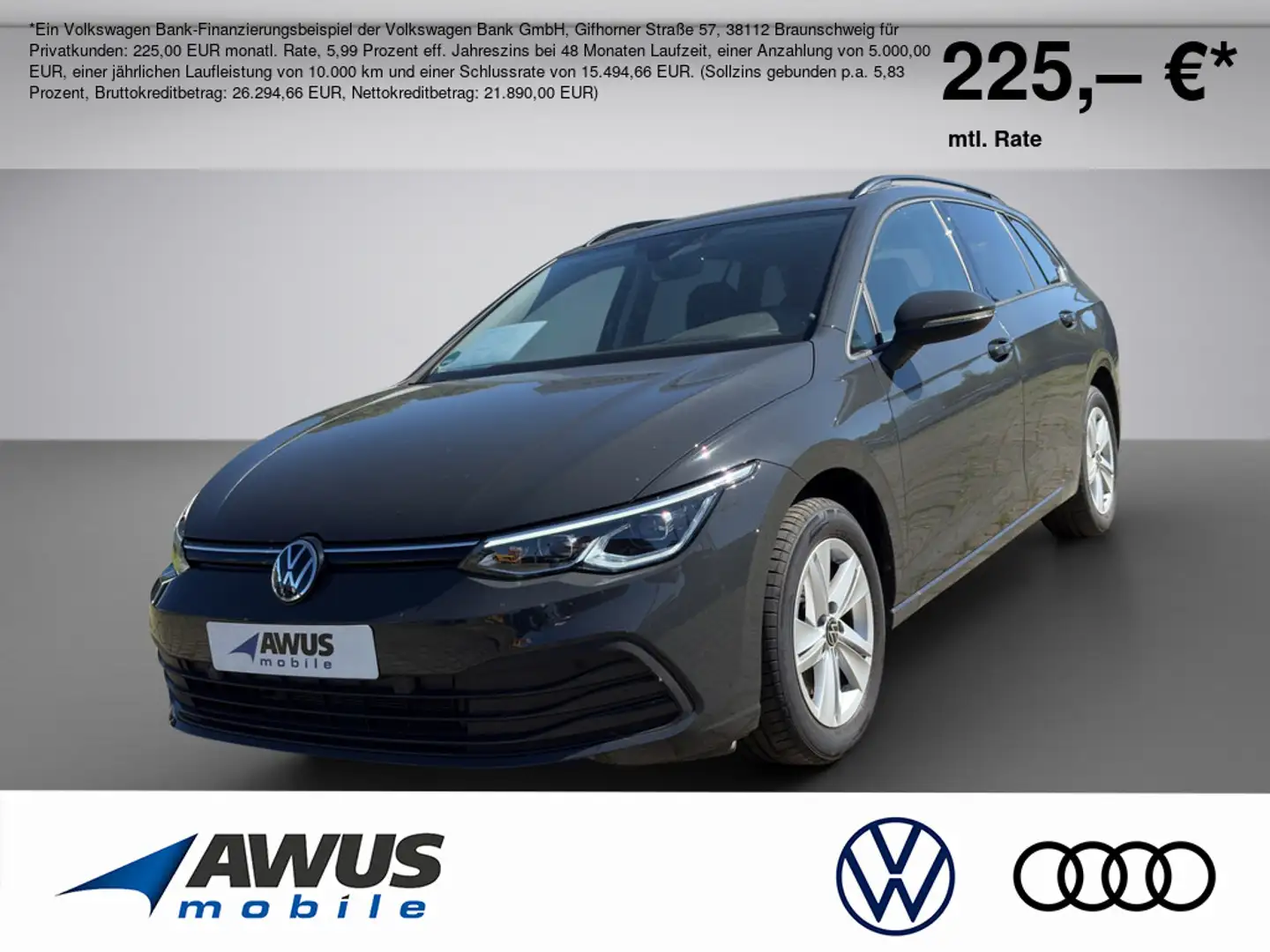 Volkswagen Golf VIII Life Variant 2.0TDI DSG LED, Navigation, DAB+ Grau - 1