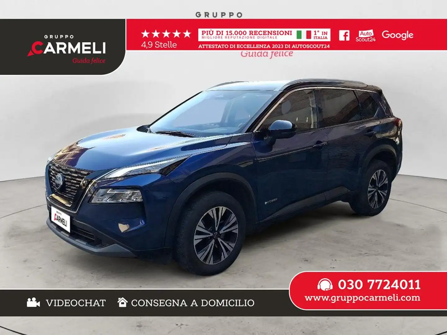 Nissan X-Trail 1.5 e-power N-Connecta e-4orce 4wd Bleu - 1