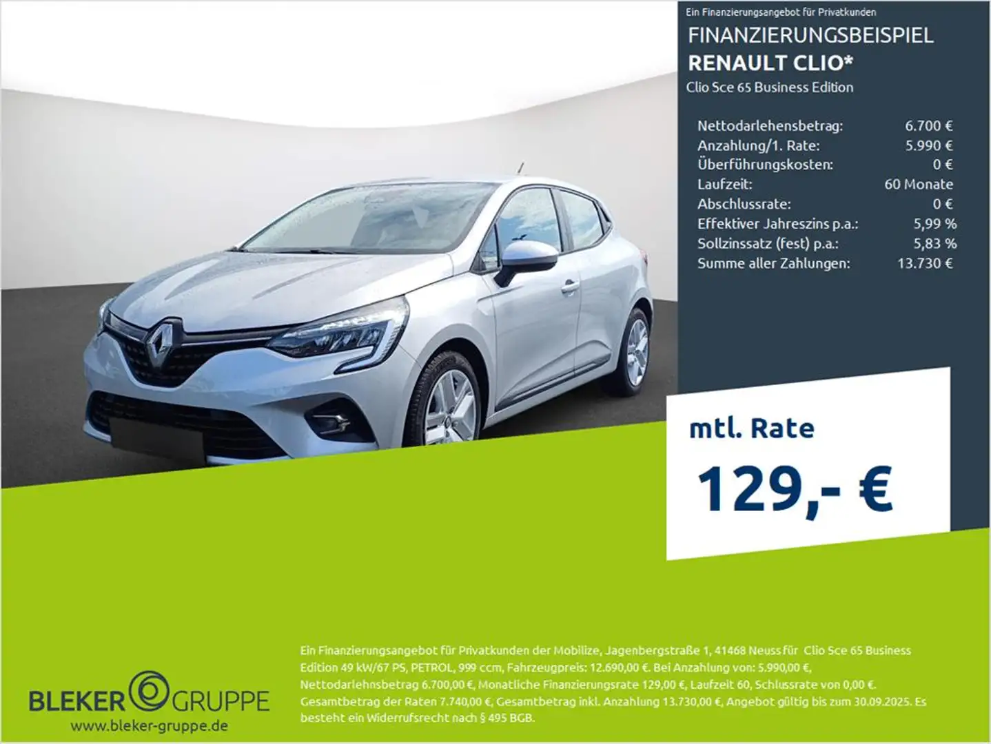 Renault Clio Sce 65 Business Edition Gris - 1