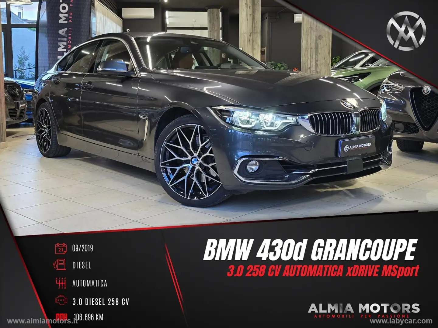 BMW 430 430d xDrive Gran Coupé Luxury Gris - 1