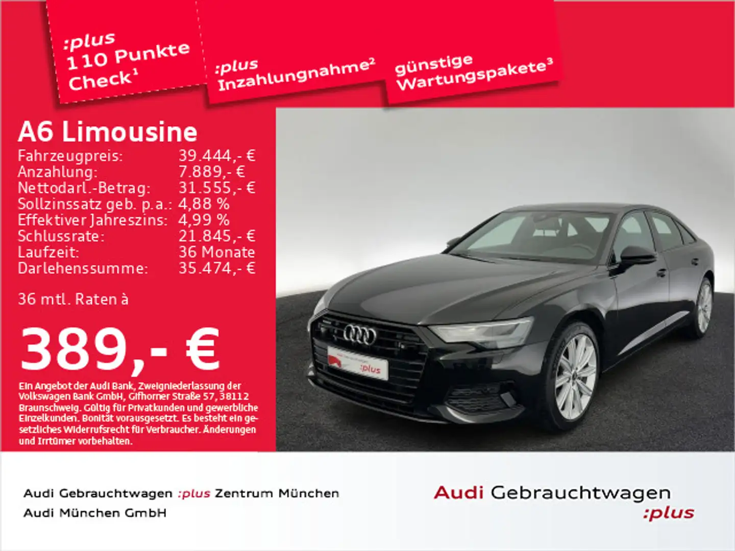 Audi A6 50 TDI qu. tiptr. sport LED/Navi+/A Zwart - 1