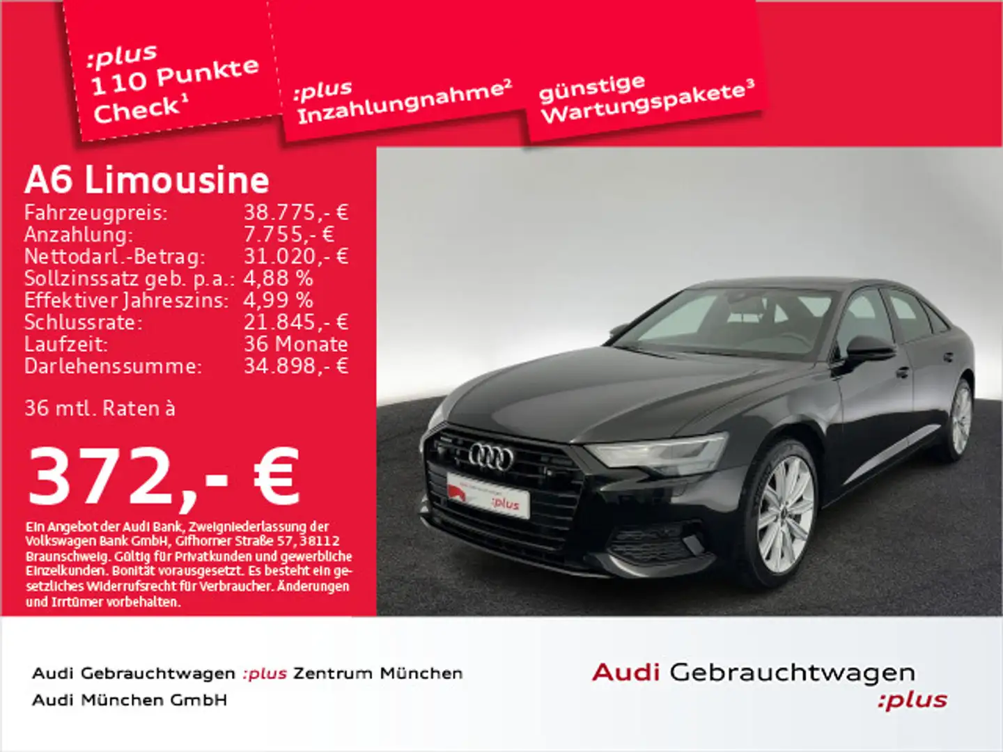 Audi A6 50 TDI qu. tiptr. sport LED/Navi+/A Czarny - 1