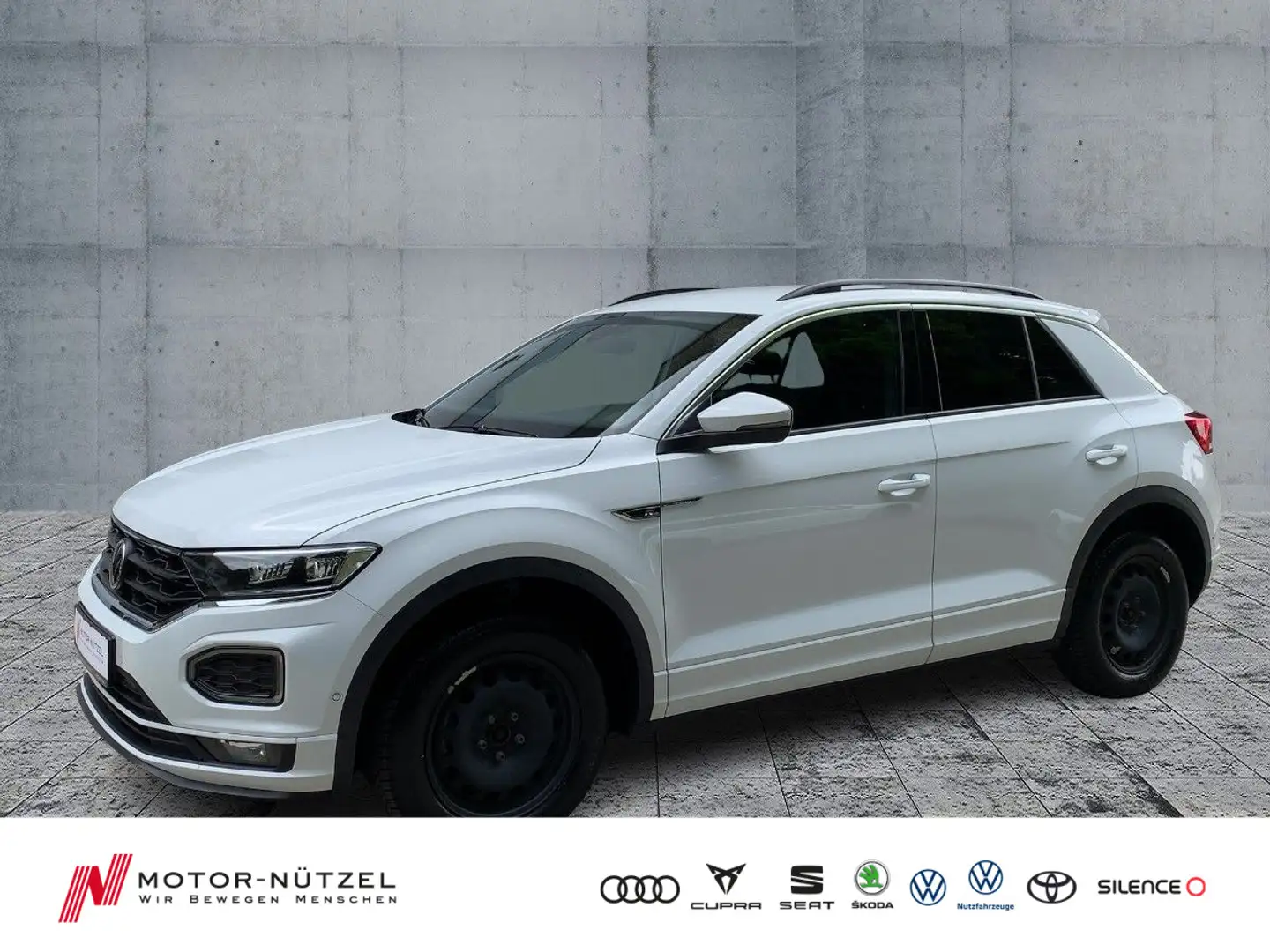 Volkswagen T-Roc 2.0 TSI 4M DSG R-LINE LED+NAVI+AHK+DCC+ACC Weiß - 1