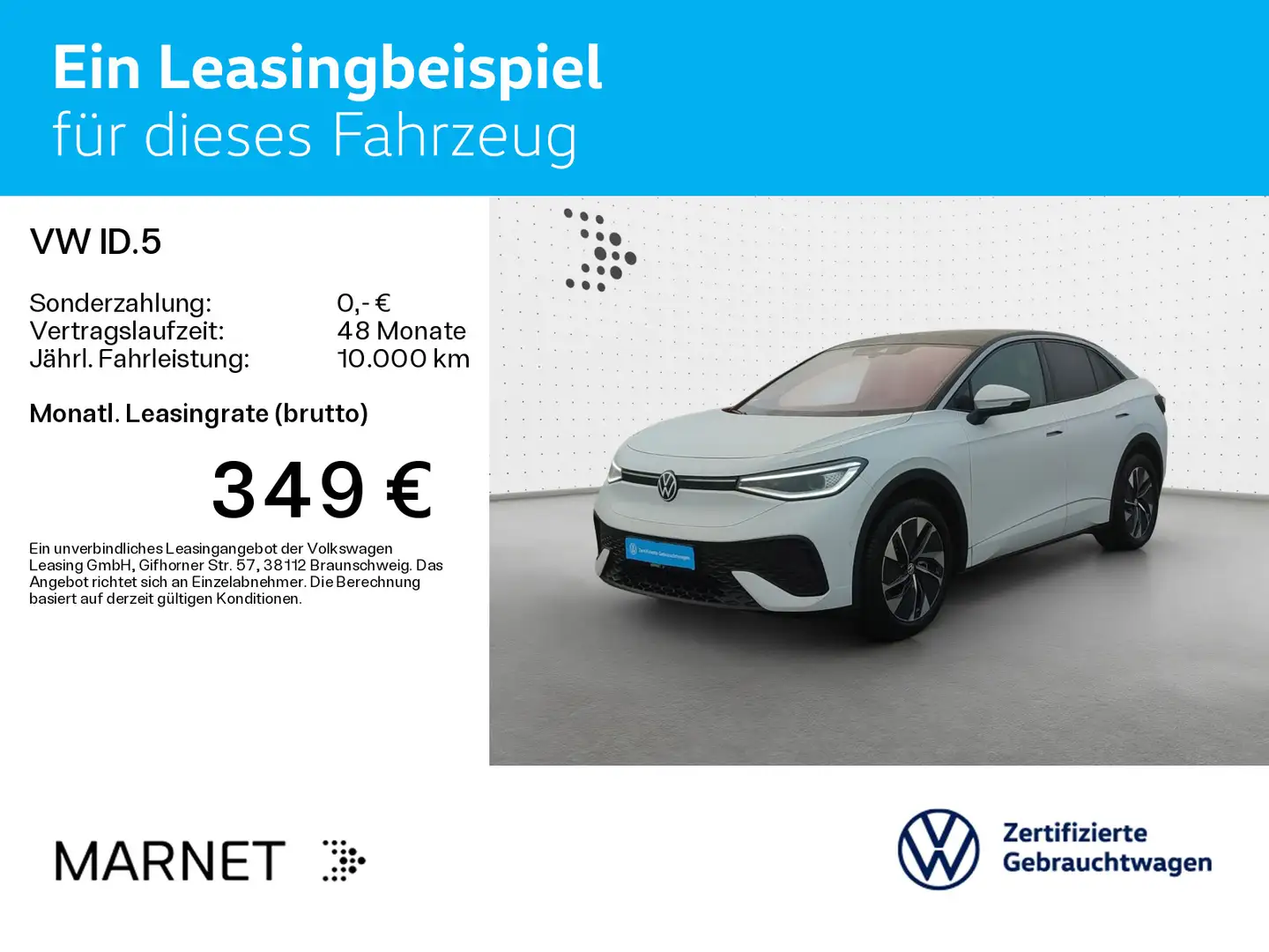 Volkswagen ID.5 Pro Navi*Wärmep.*IQ-Light*Kamera*Keyless*AS Weiß - 2