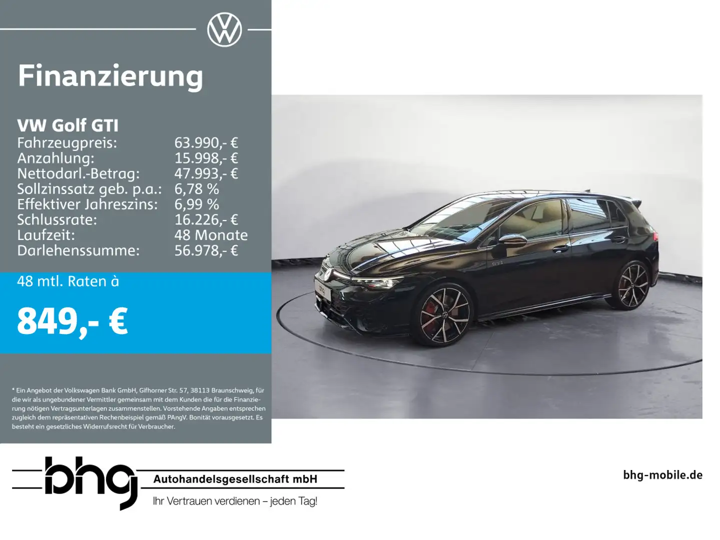 Volkswagen Golf GTI Clubsport 2,0 l TSI OPF   7-Gang-Doppel Schwarz - 1