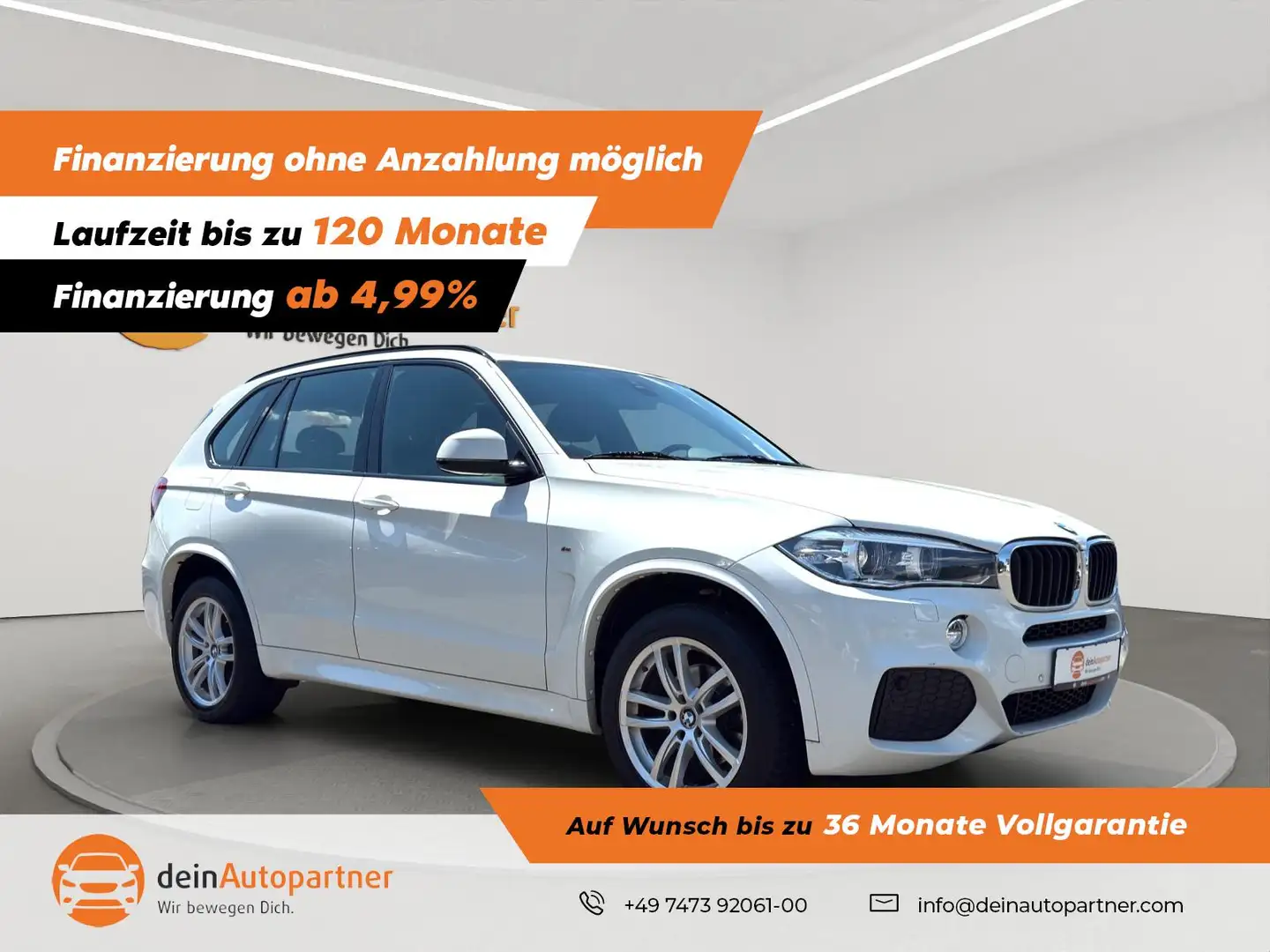 BMW X5 25d M Sport NAVI/LEDER/AHK/BI-XENON/RFK/SHZ/PDC Blanc - 1