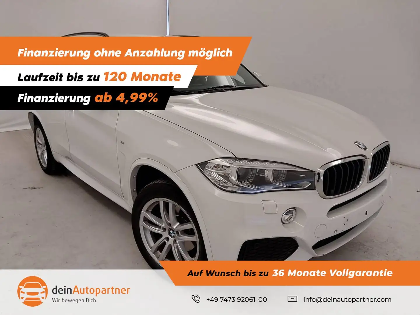 BMW X5 25d M Sport NAVI/LEDER/AHK/BI-XENON/RFK/SHZ/PDC Weiß - 1