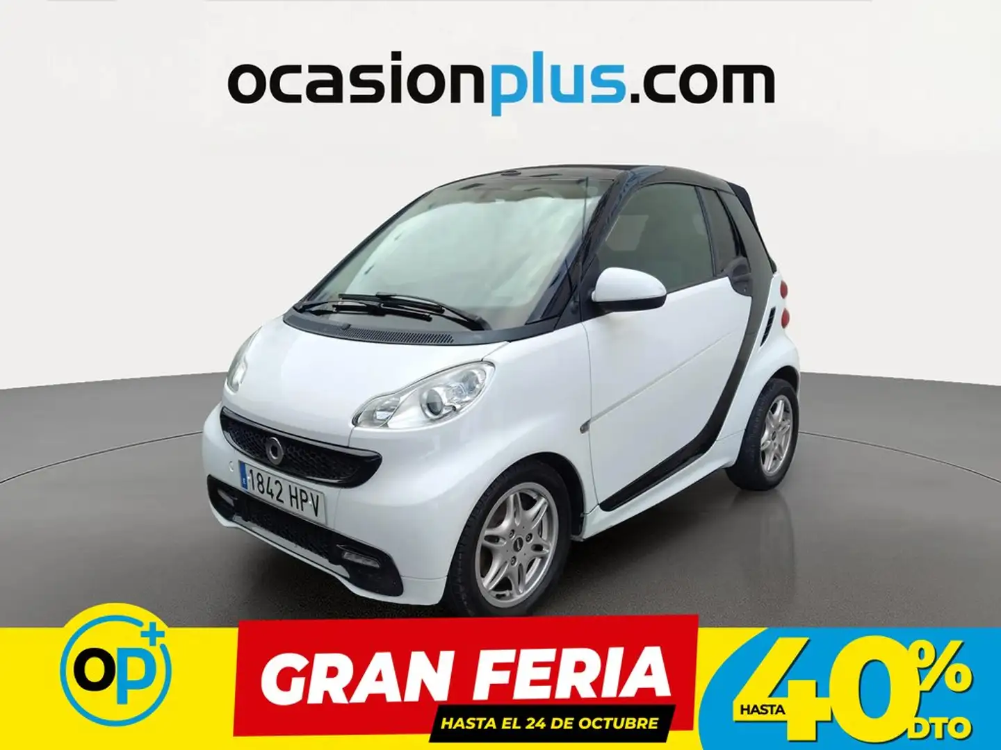 smart forTwo Cabrio 52 mhd Pure Aut. Blanco - 1