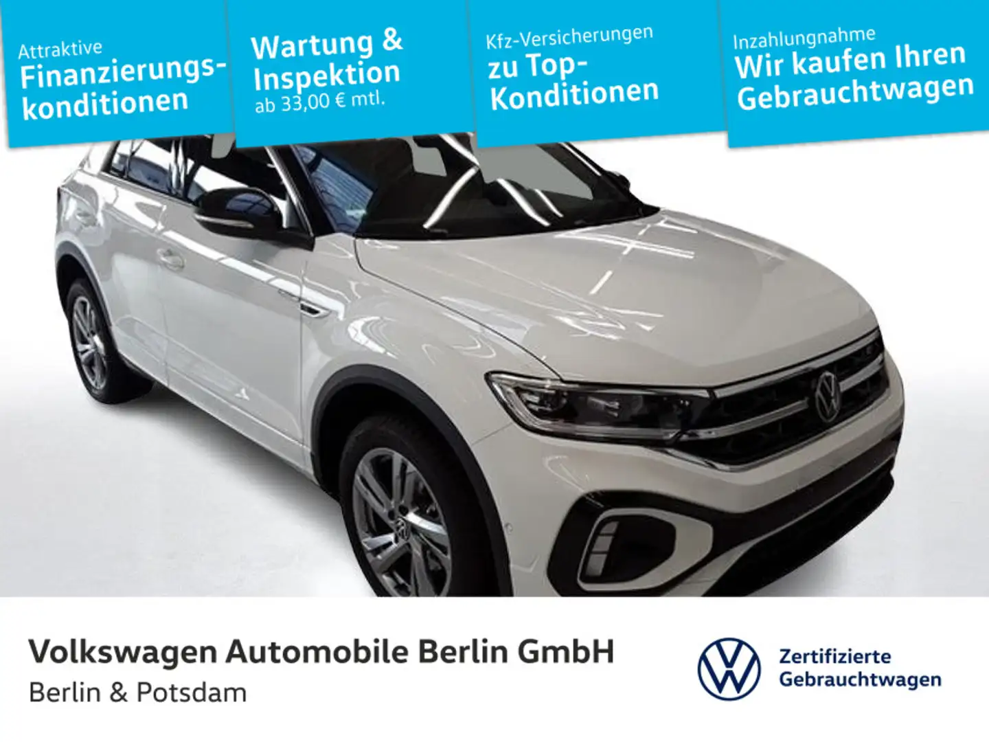 Volkswagen T-Roc 1.5TSI DSG R-Line NAVI 3J-Garantie LED Weiß - 1