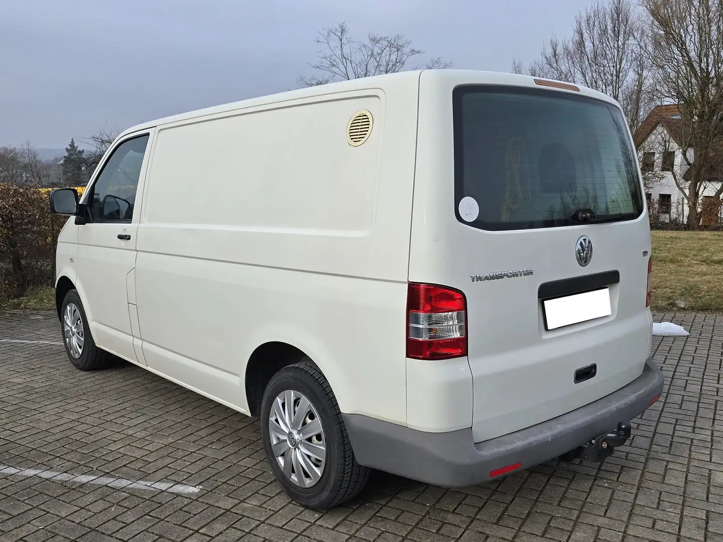 Volkswagen T5 Transporter MwSt. ausweisbar - 1,9 TDI Kastenwagen Klimaanlage AHK LED nur 131.000 km Weiß - 1