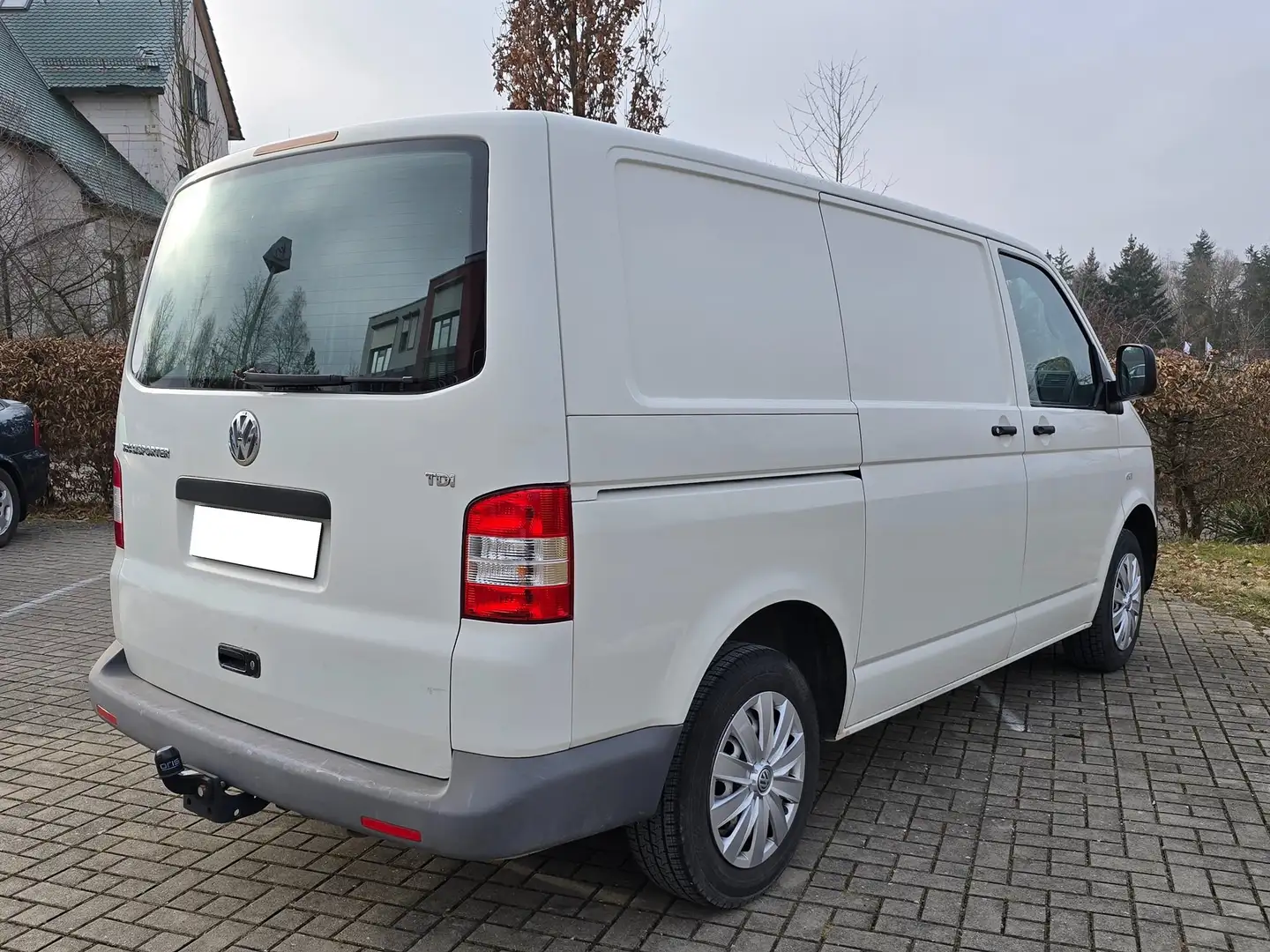 Volkswagen T5 Transporter MwSt. ausweisbar - 1,9 TDI Kastenwagen Klimaanlage AHK LED nur 131.000 km Weiß - 2