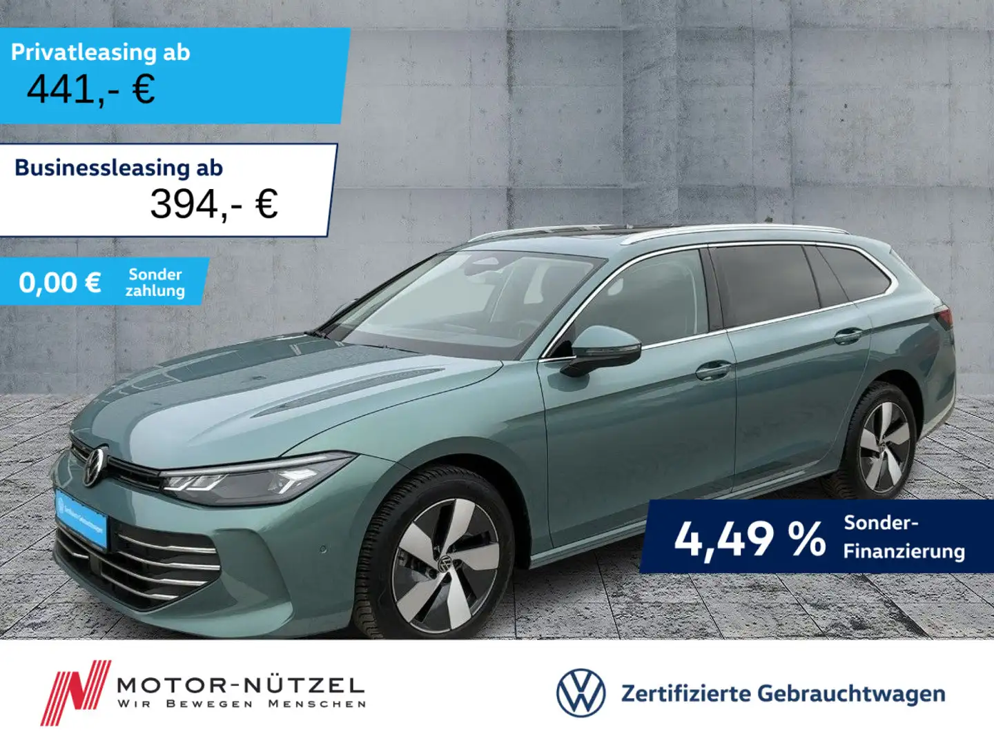Volkswagen Passat Variant 2.0 TDI DSG BUSINESS 5JG+AHK+PANO Grün - 1