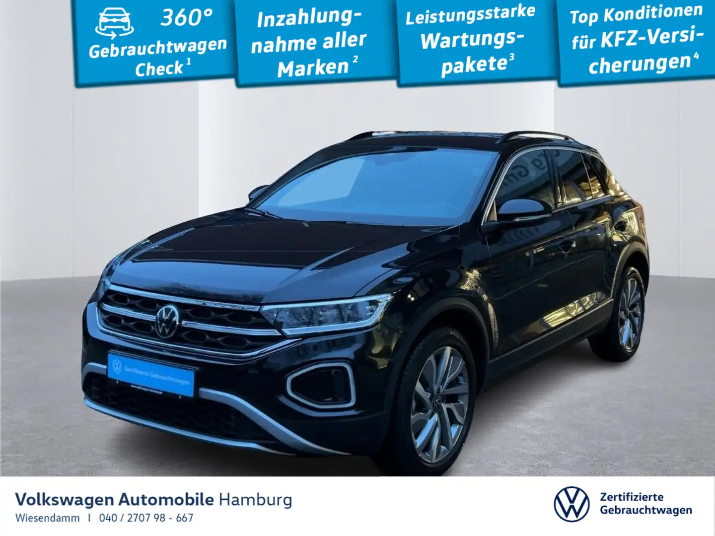 Volkswagen T-Roc 1.5 TSI DSG Move AHK Kamera LED Sitzhzg Noir - 1