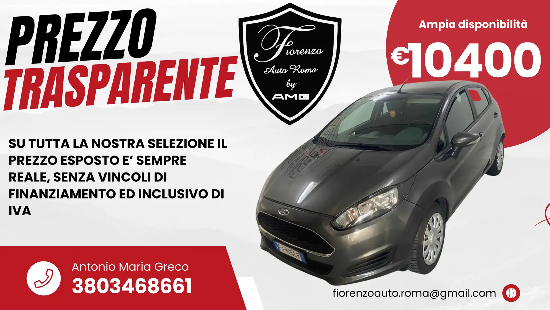 Ford Fiesta -NESSUN OBBLIGO DI FINANZIAMENTO- Grigio - 1