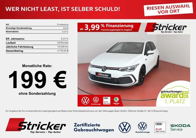 Volkswagen Golf GTI 2.0TSI DSG 199, ohne Anzahlung Navi AHK Trave