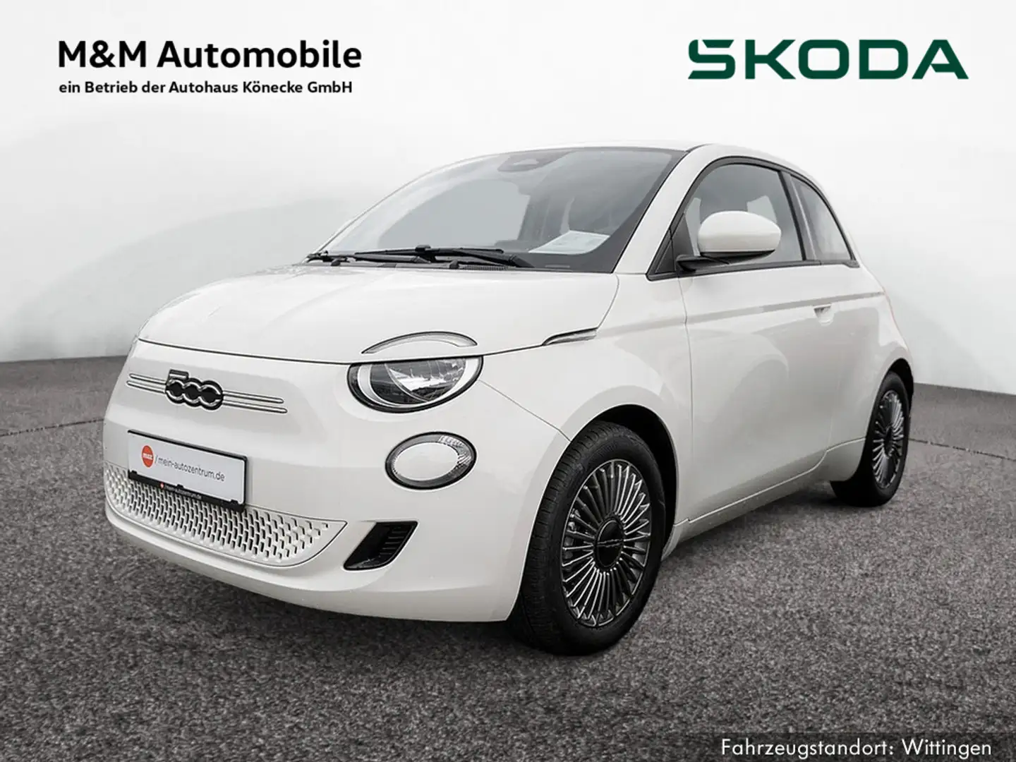 Fiat 500e Base 23,8 kWh NAVI GRA BLUETOOTH KLIMA Weiß - 1