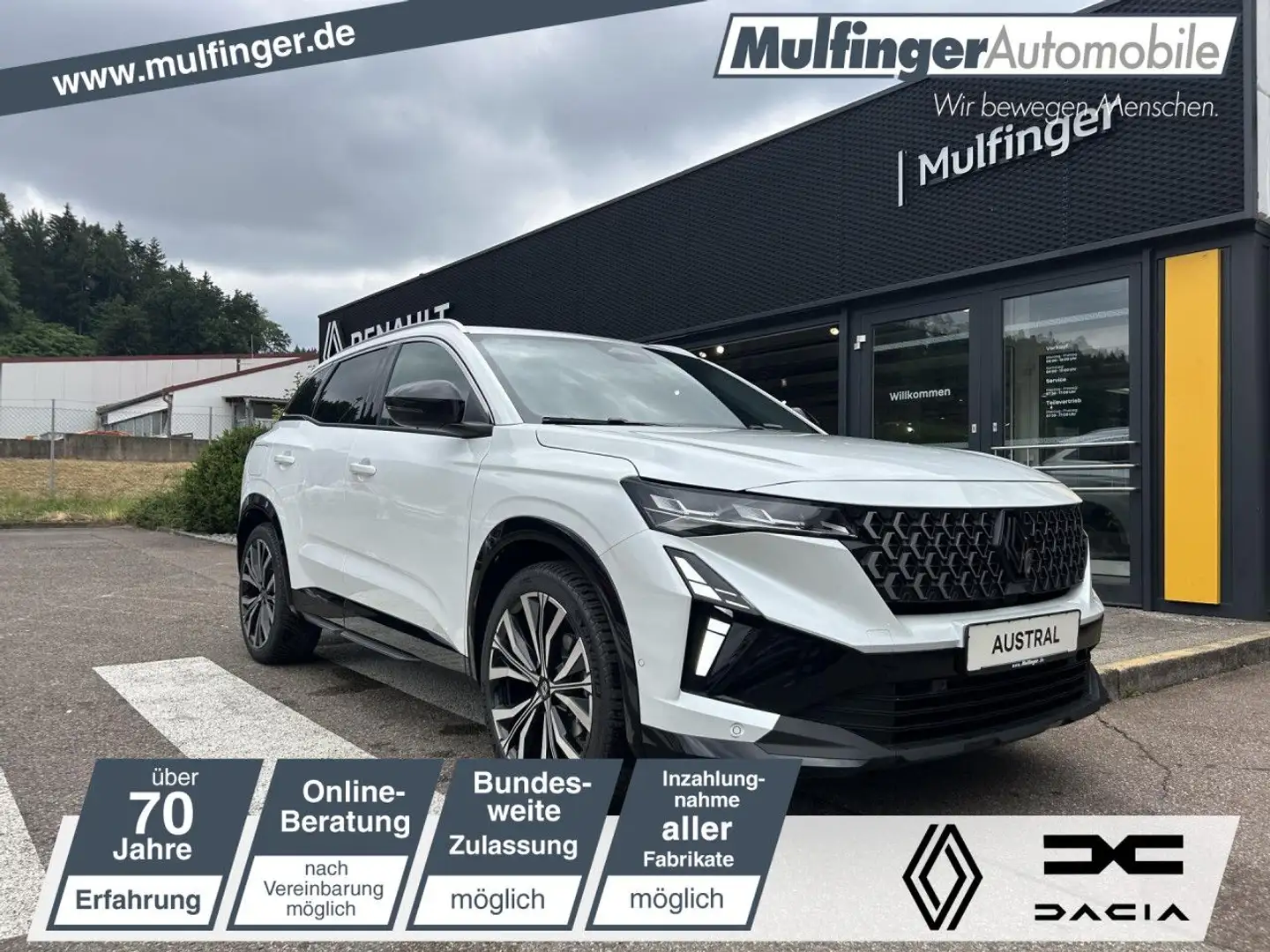 Renault Austral Techno Mild Hybrid 160 AUTOMATIK SHZ LED Blanc - 1