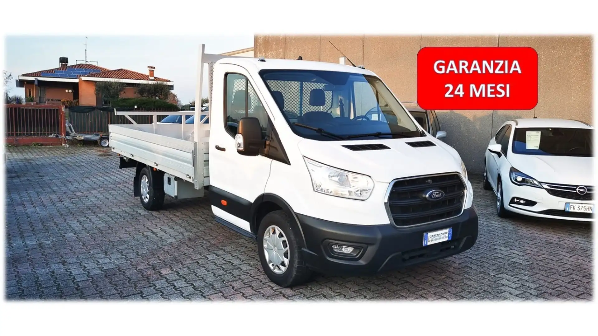 Ford Transit 350 2.0 EcoBl.130CV PL Cassonato Trend- PREZZO+IVA Bianco - 1