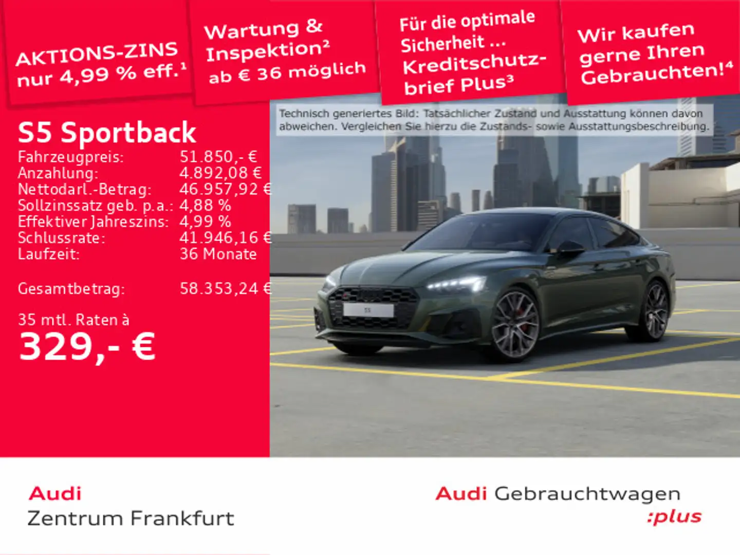 Audi S5 TDI quattro tiptronic Matrix-LED Pa Verde - 1