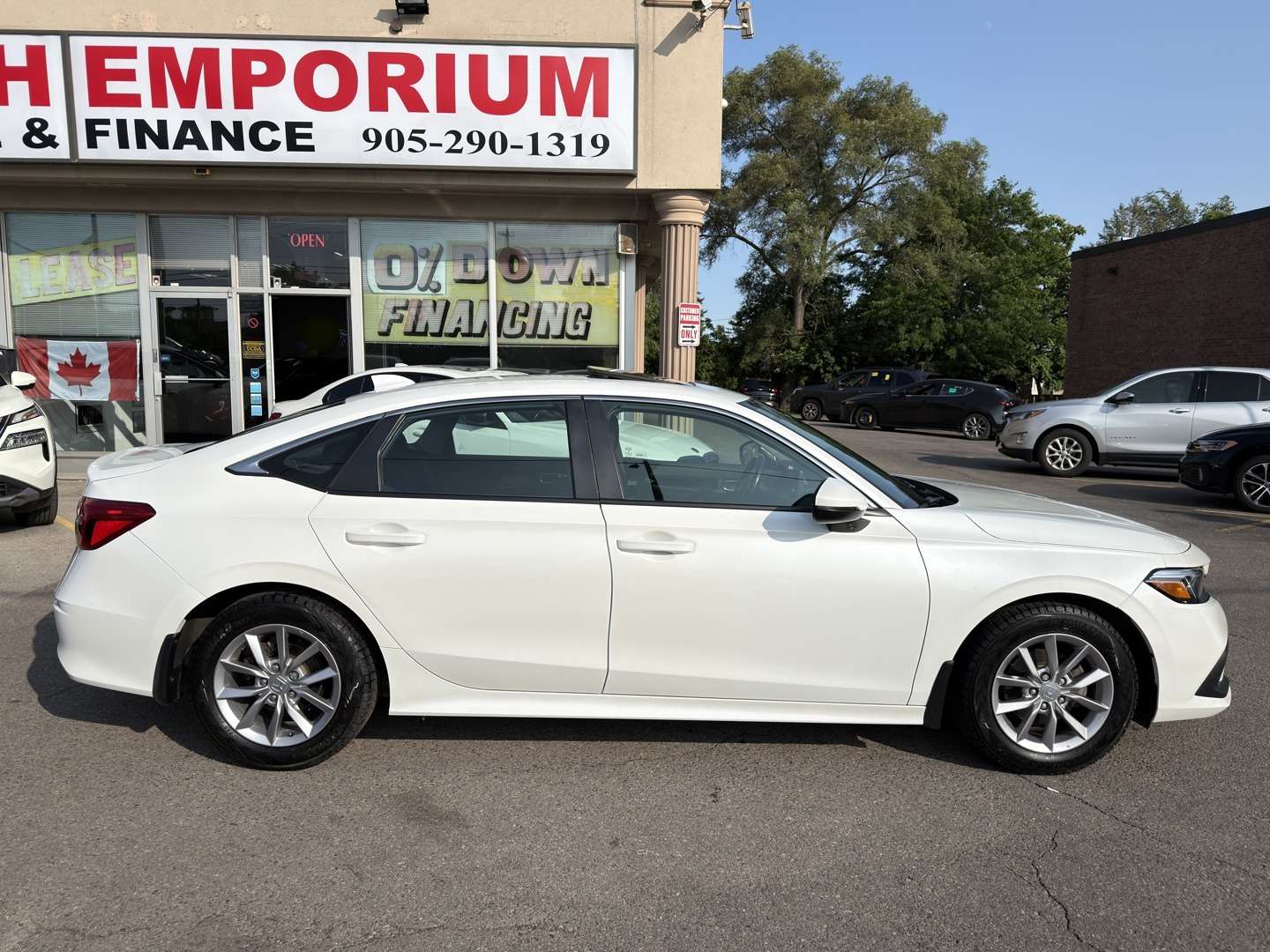 2022 Honda Civic EX Pearl White Sunroof | Honda Sensing | Htd Steer — снимка 1