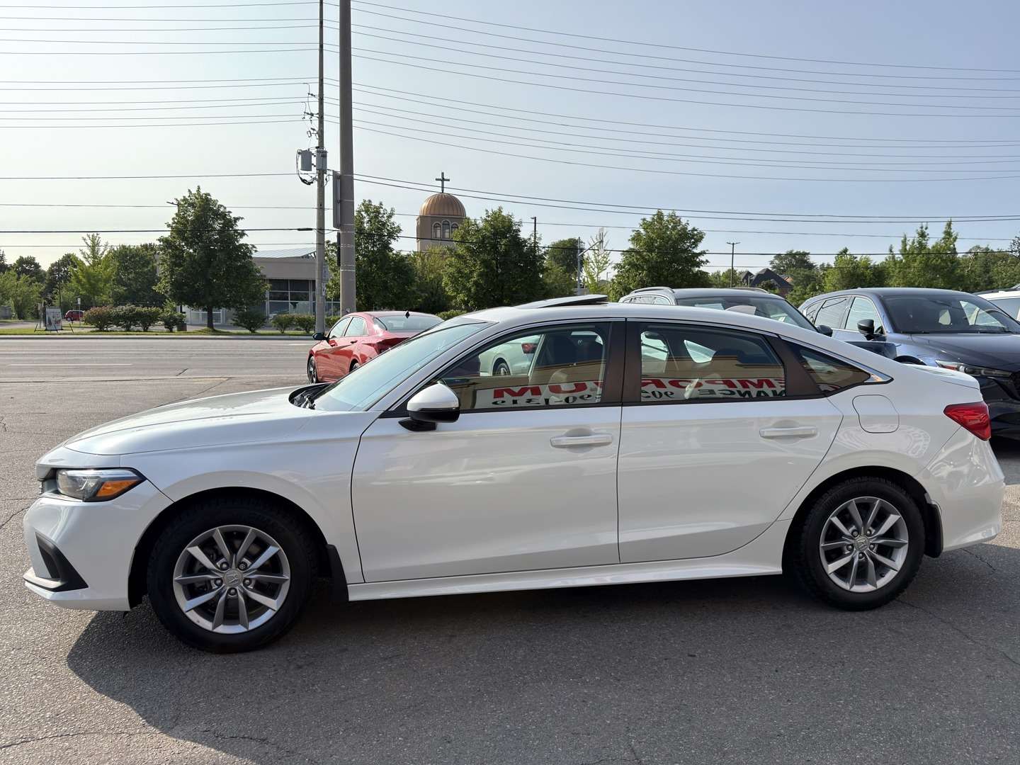 2022 Honda Civic EX Pearl White Sunroof | Honda Sensing | Htd Steer — снимка 1