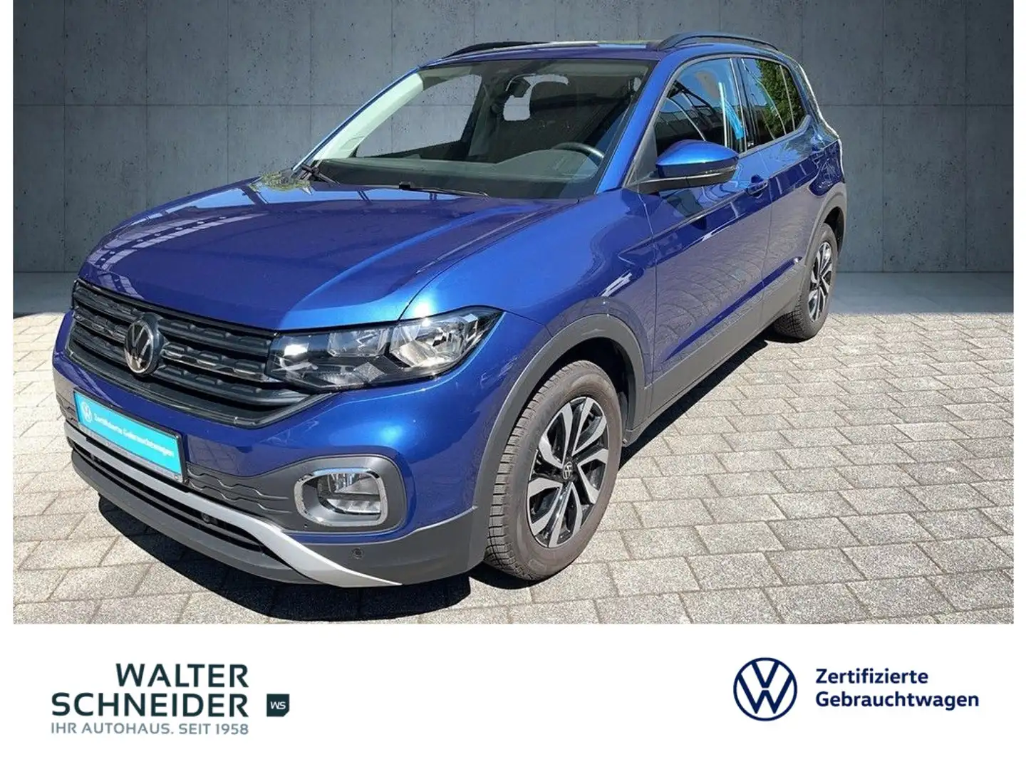 Volkswagen T-Cross 1.0 TSI Active Navi ACC SHZ Blauw - 1