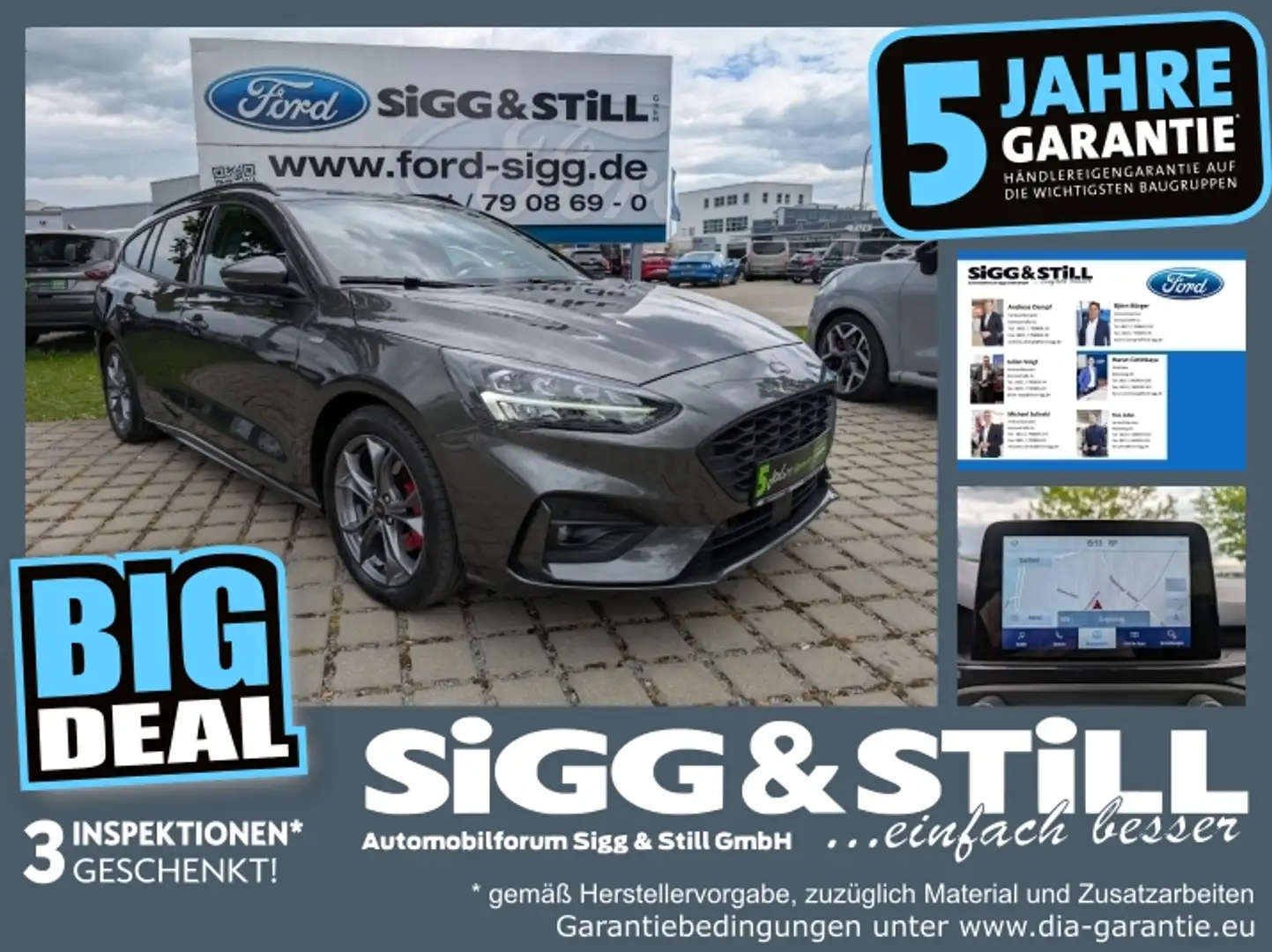 Ford Focus Turnier ST-Line LED*ACC*NAVI*B&O*SHZ*EL-KLAPPE Gri - 1