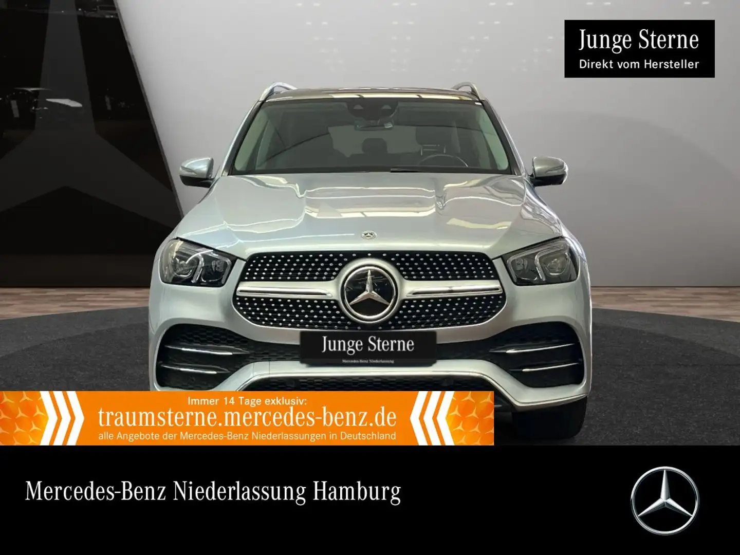 Mercedes-Benz GLE 350 de 4M AMG+PANO+360+AHK+LED+FAHRASS+20"+9G Silber - 1
