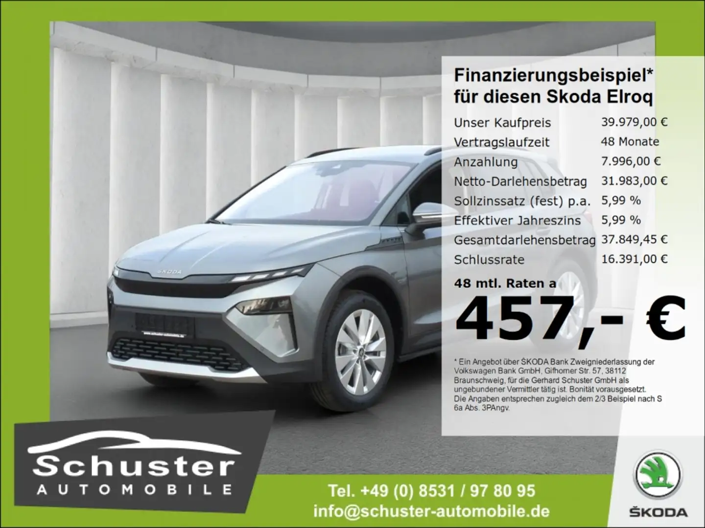 Skoda Elroq 50 Charlie*AHK ACC R-Kam Navi el.Heckkl Grau - 1