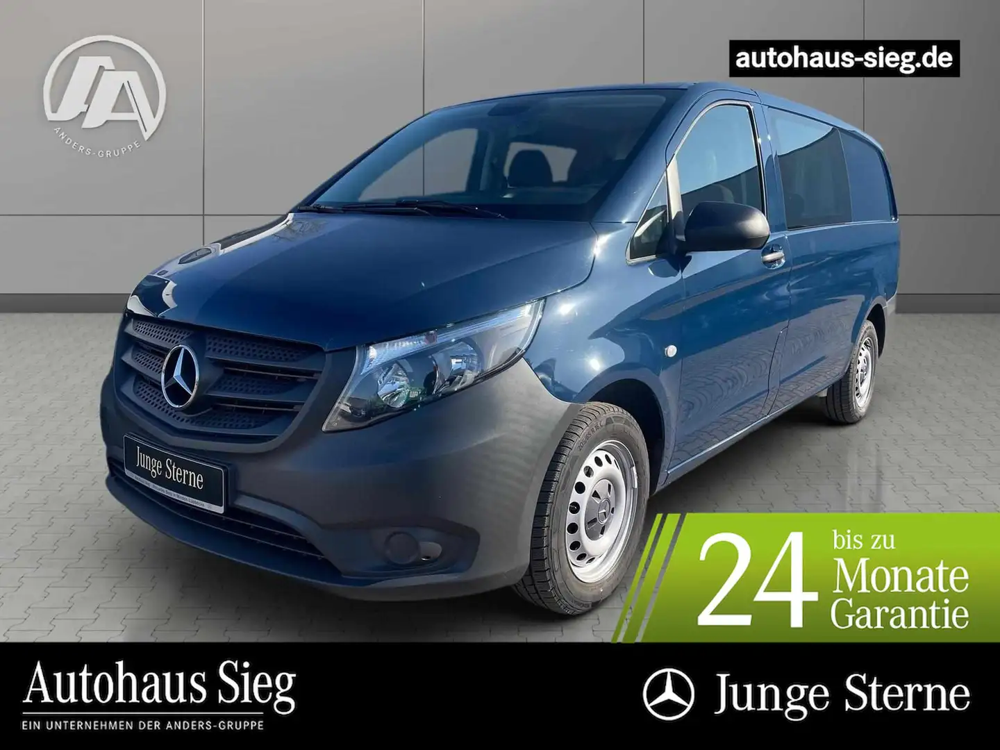 Mercedes-Benz Vito 114 Mixto Lang Klima Tempomat AHK 2.0t 6-S. Azul - 1