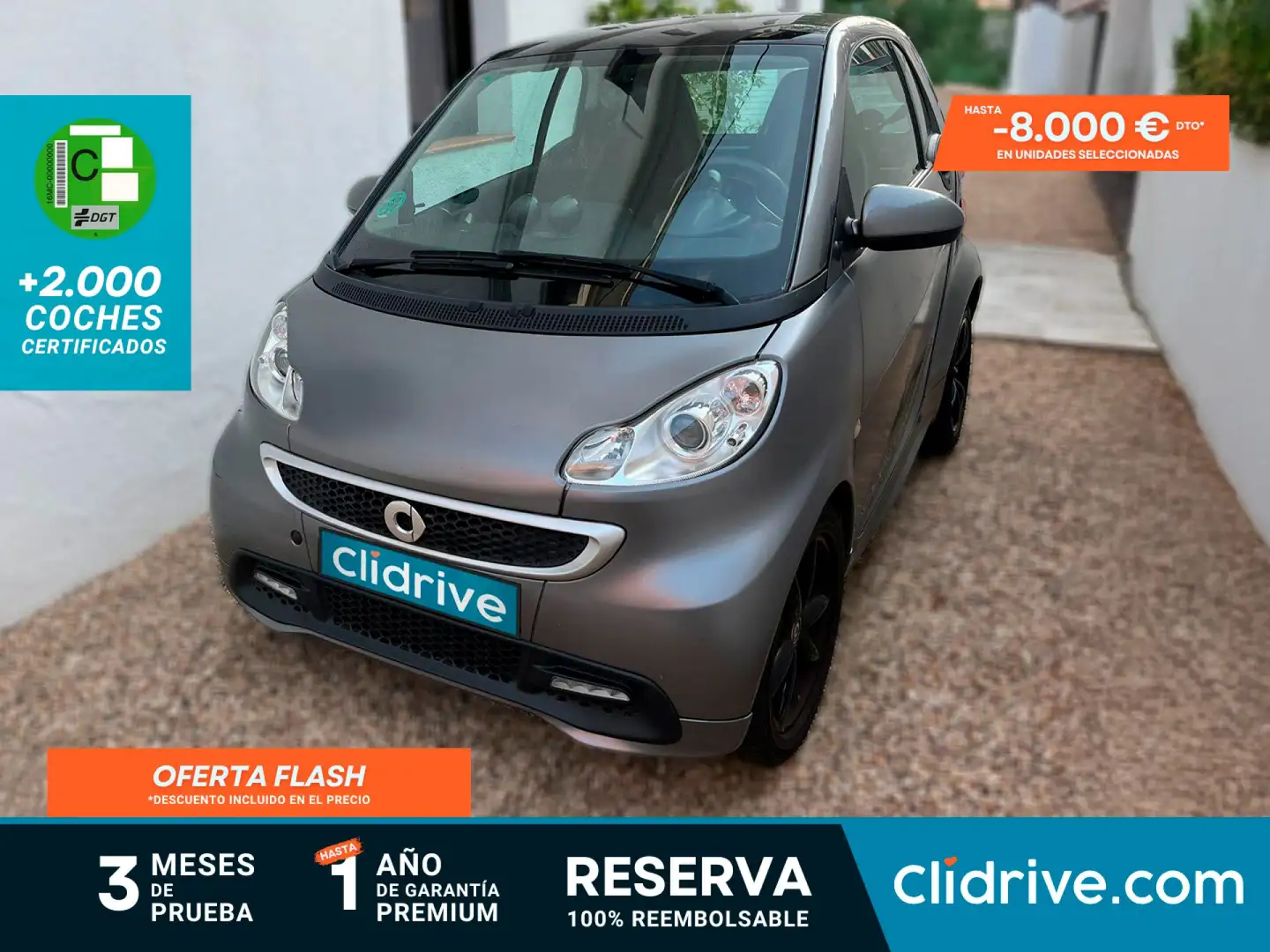 smart forTwo Coupé 52 mhd Passion Aut. Gris - 1