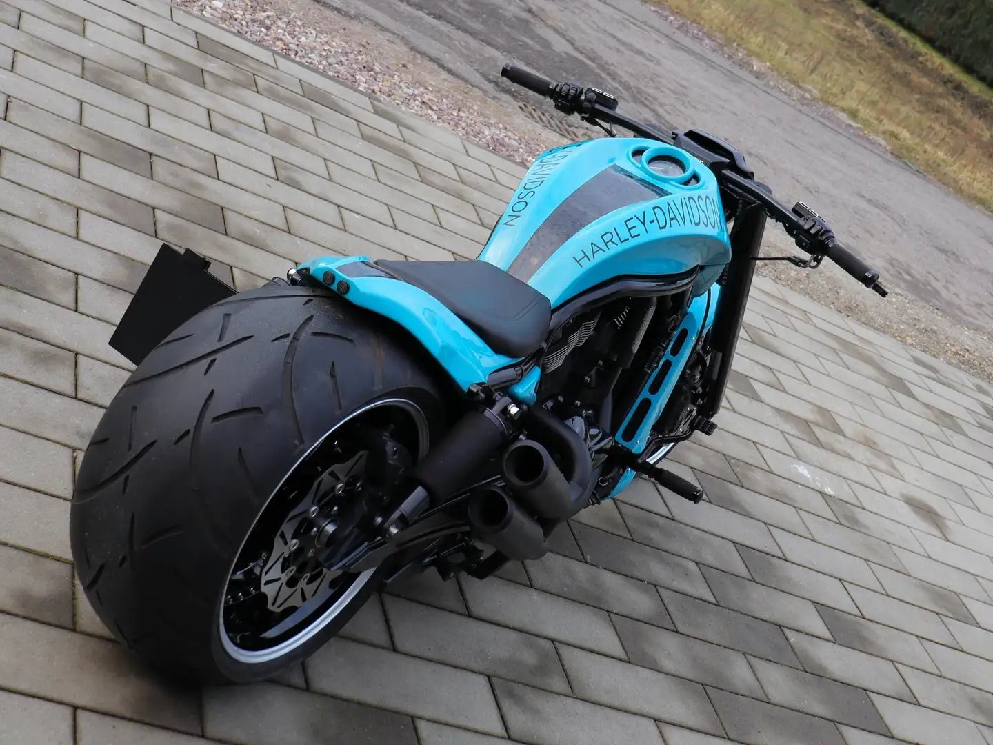 Harley-Davidson VRSC Night Rod Custombike 300er NLC Carbon Porsche Umbau Azul - 1
