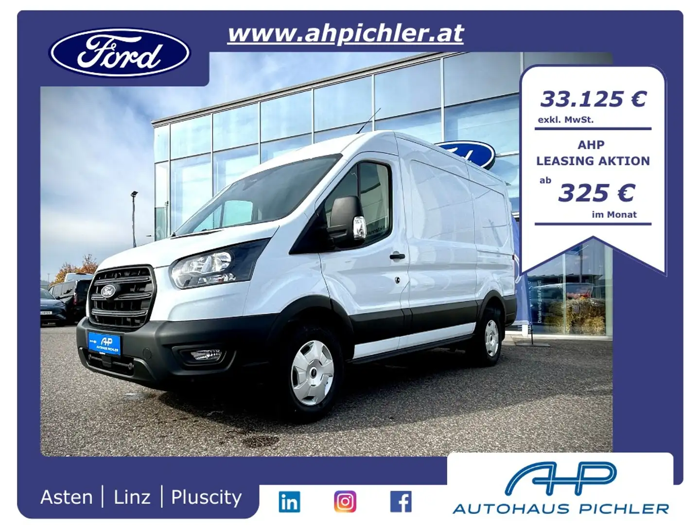 Ford Transit Transit Kasten 350L2H2 Trend 2,0 EcoBlue 165PS ... Weiß - 1