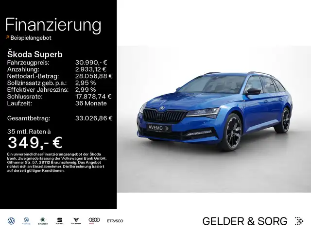 2022 Skoda Superb in Blue for sale