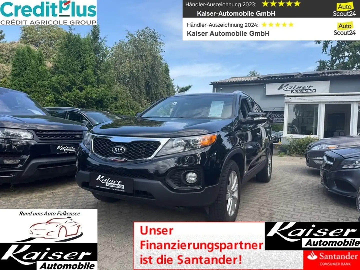 Kia Sorento Spirit 4WD-Leder-AHK-el.Sitze-PDC-Xenon Schwarz - 1