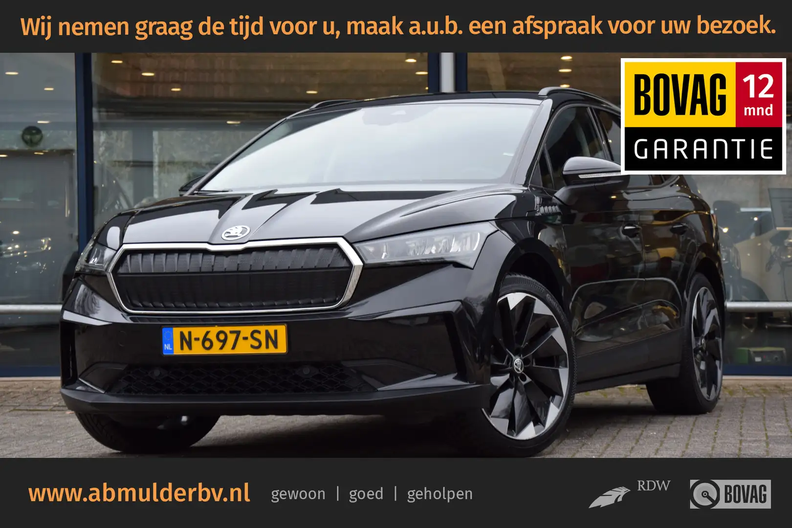 Skoda Enyaq iV 180PK Automaat 60 | Org. NL | BOVAG Garantie | Noir - 1