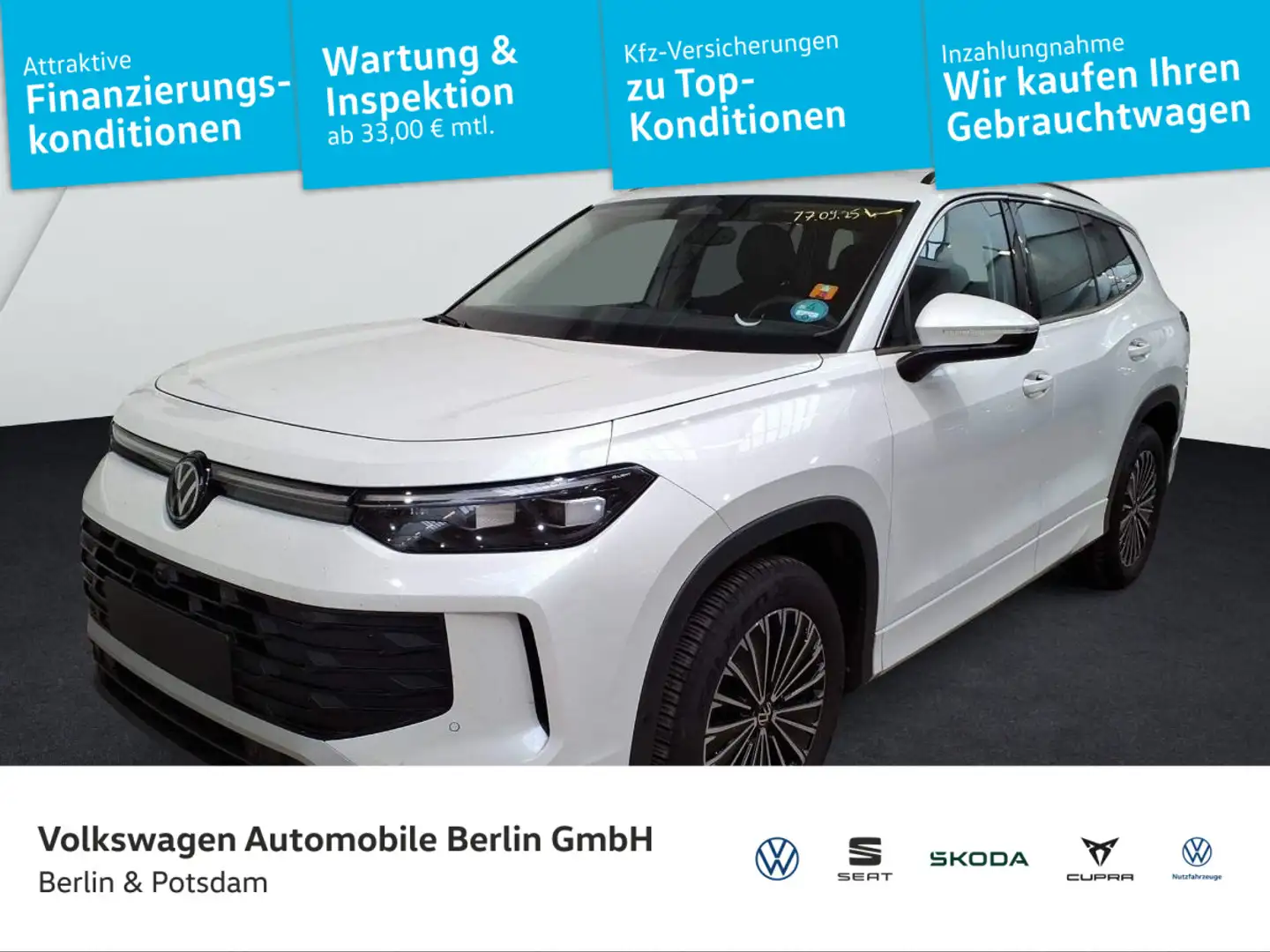 Volkswagen Tayron 2.0 TDI 4M Life 7-Sitzer DCC AHK Kamera Weiß - 1