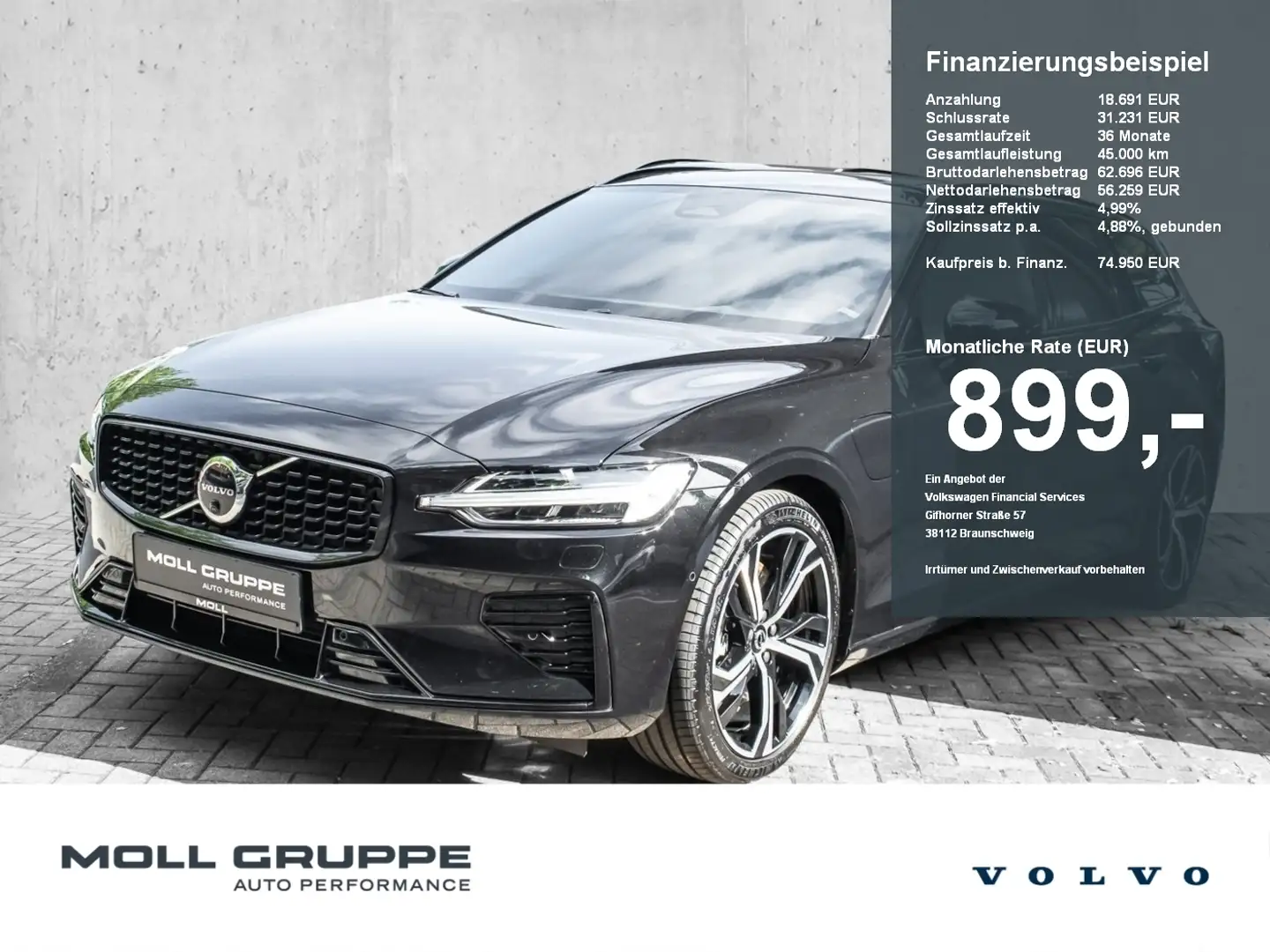 Volvo V60 T8 AWD Plug-in Hybrid Elektrisch/Benzin Plus Dark Negro - 1