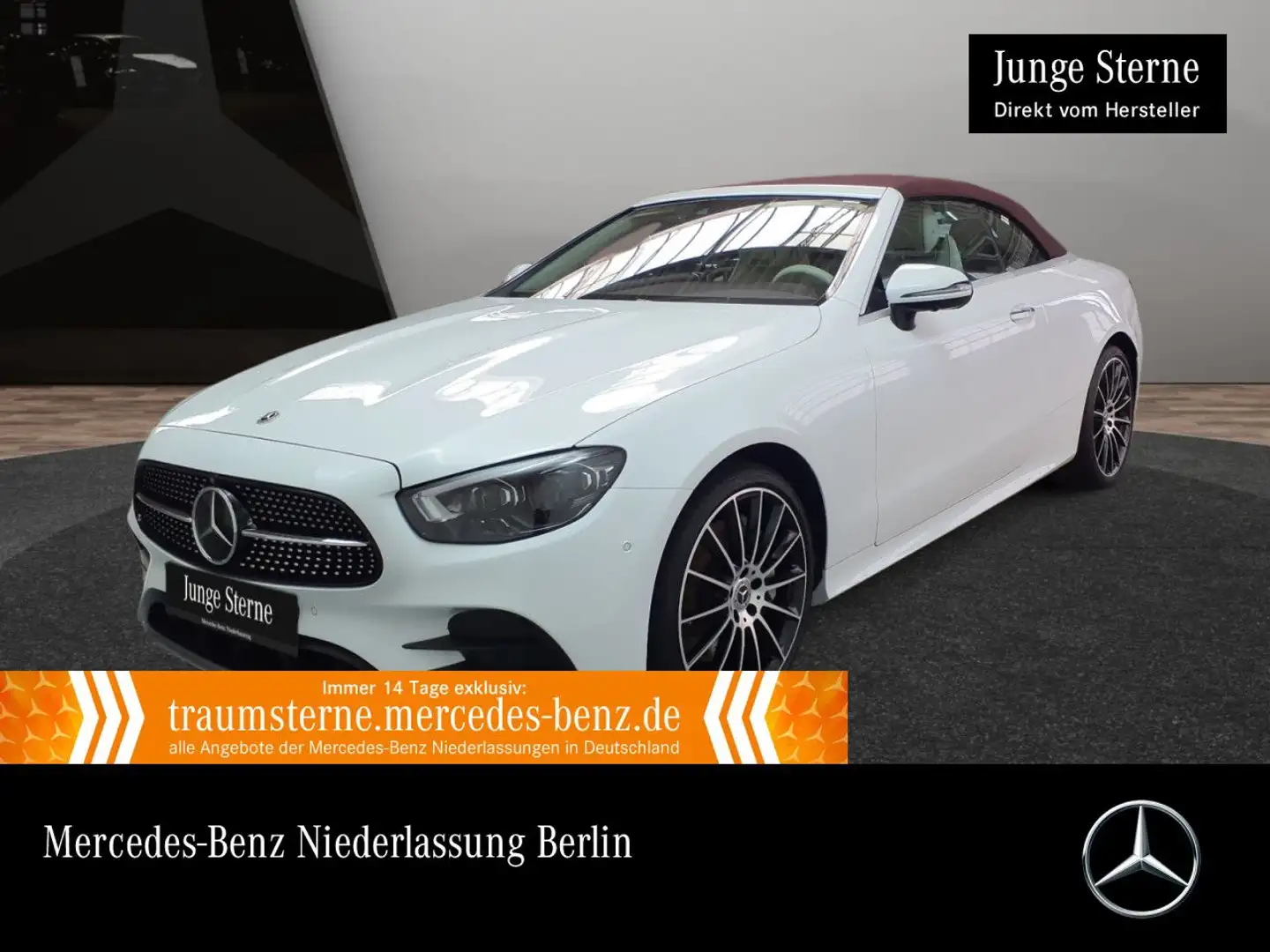 Mercedes-Benz E 450 Cabrio 4M AMG+360+MULTIBEAM+STHZG+FAHRASS+9G Weiß - 1